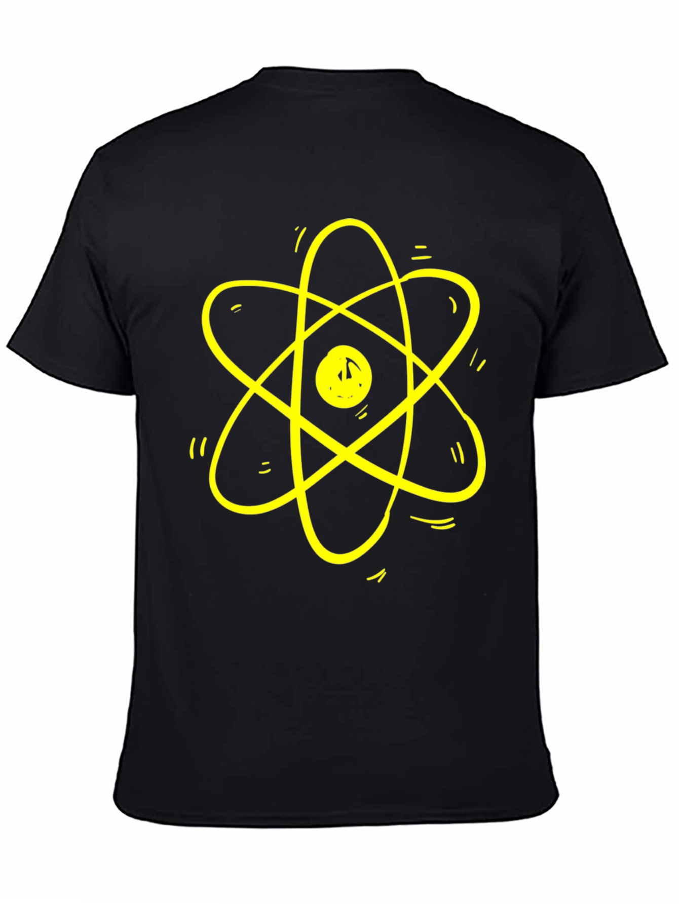 Black Atomic Symbol Graphic Tee - Science Nerd T-Shirt view 4
