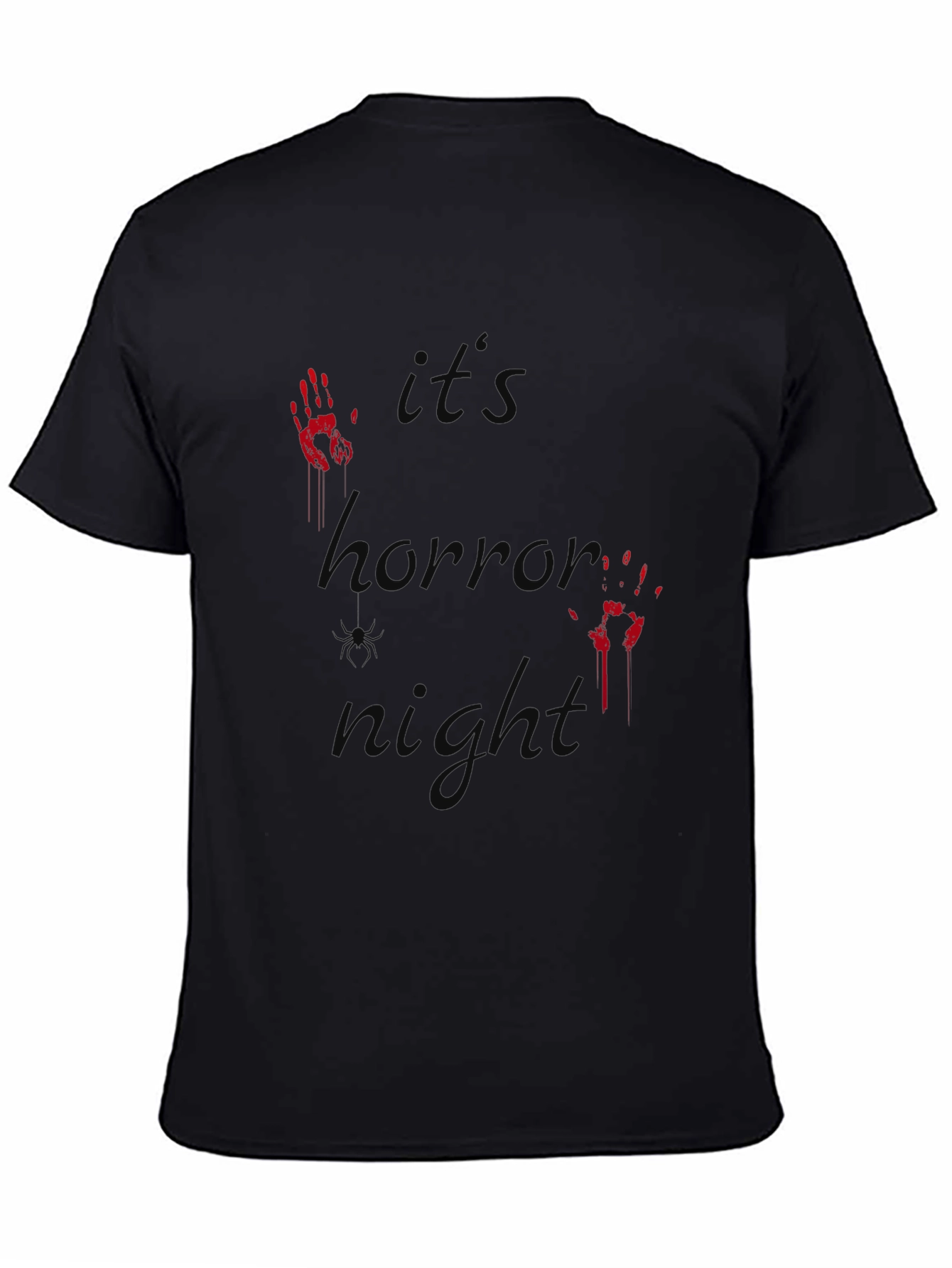 Black It's Horror Night T-Shirt view 4
