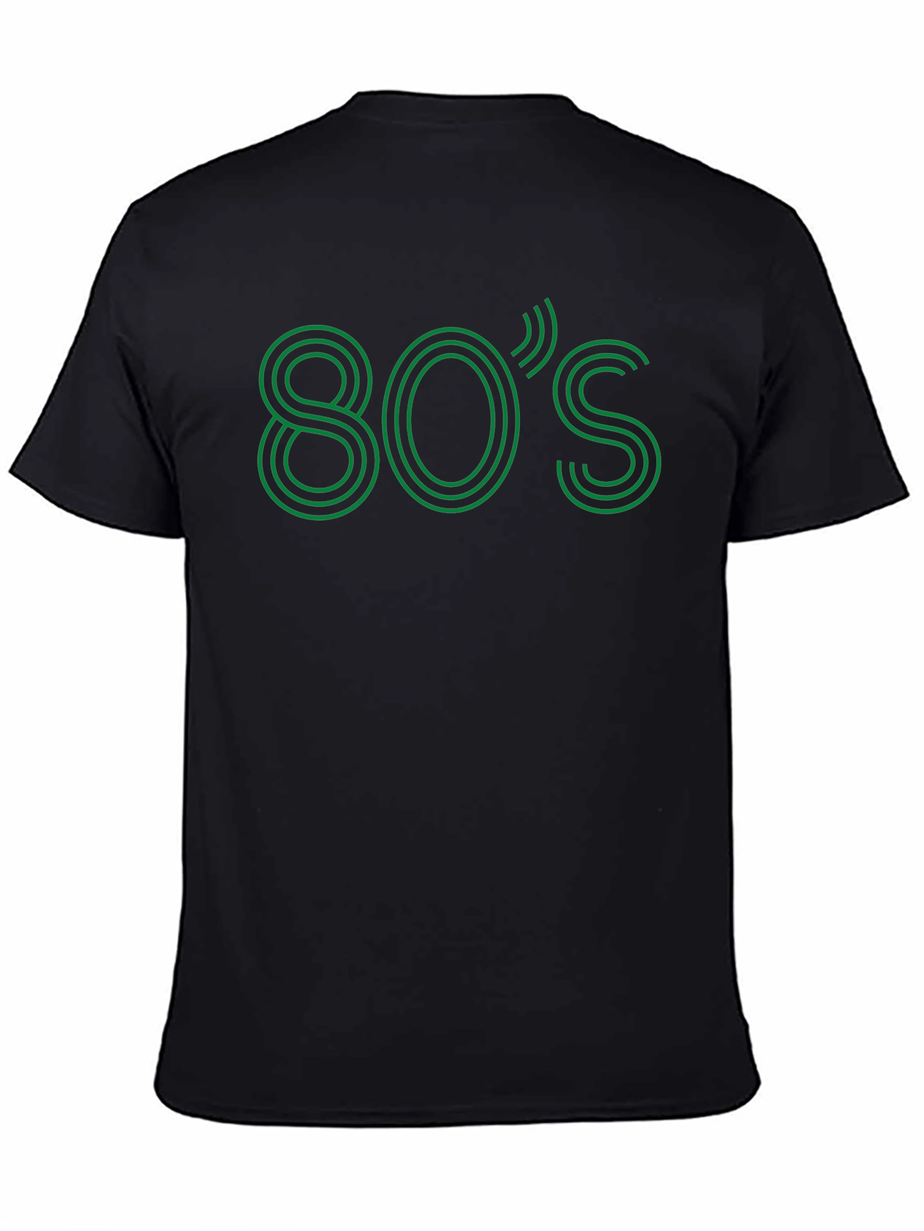 Black Retro 80's Style T-Shirt view 4
