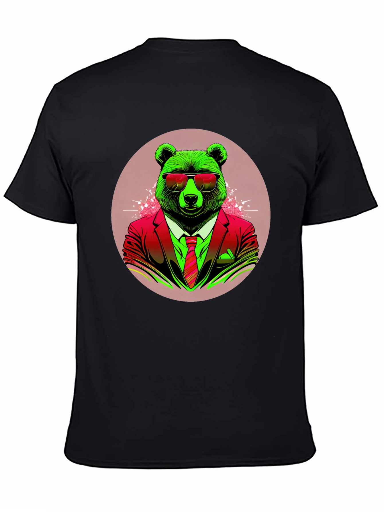 Black Bear in Suit Graphic Tee - Cool Animal Design view 4