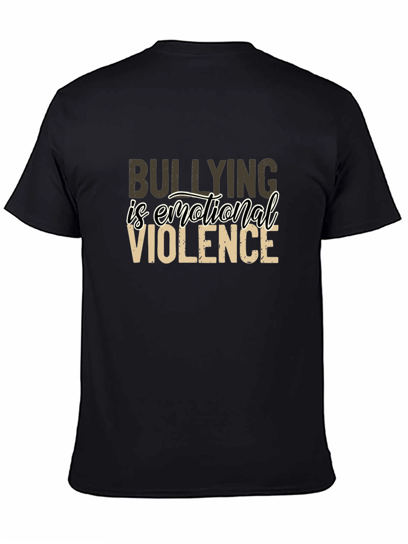 Black Bullying is Emotional Violence Graphic T-Shirt view 4