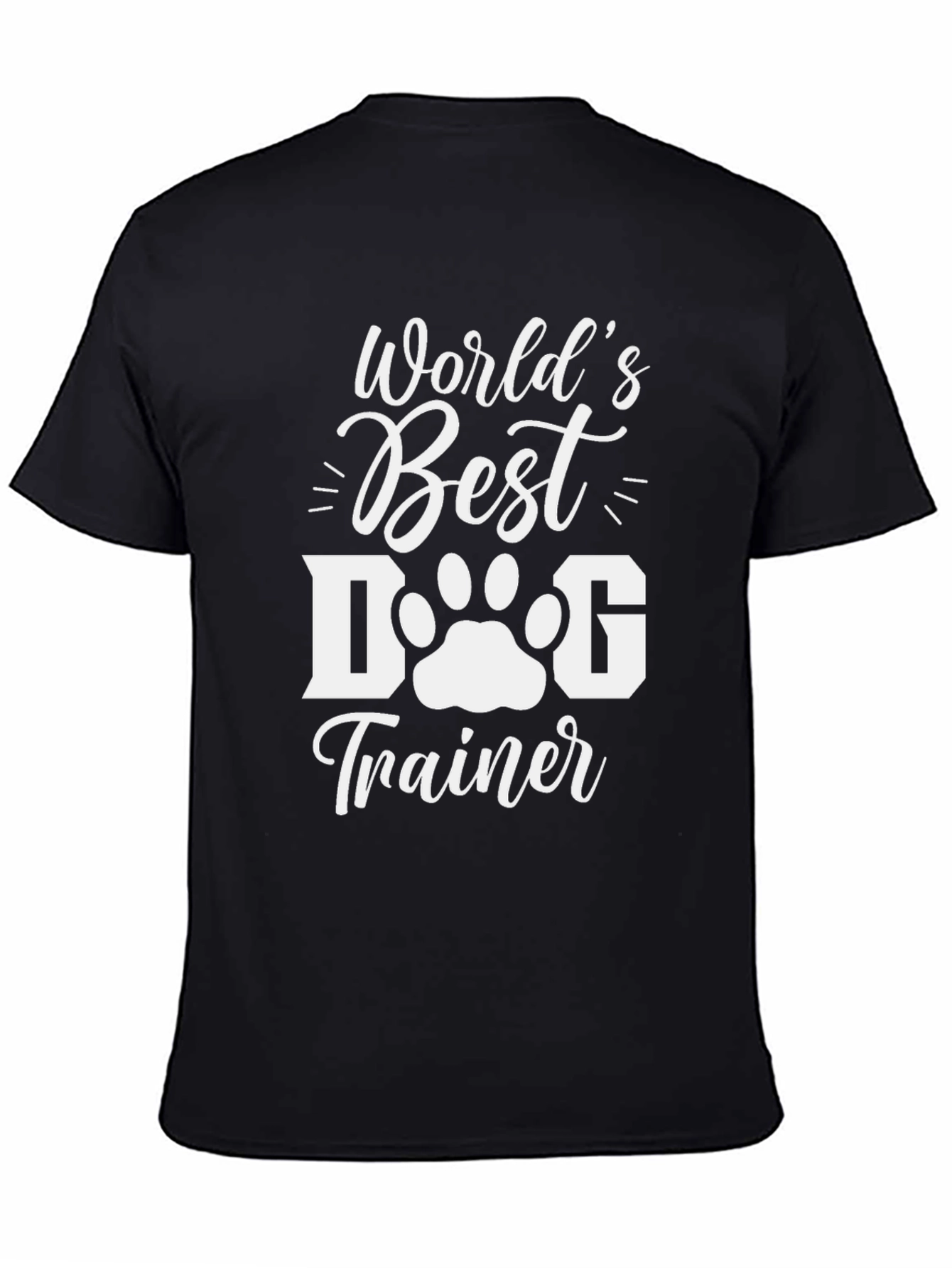 Black World's Best Dog Trainer T-Shirt view 4