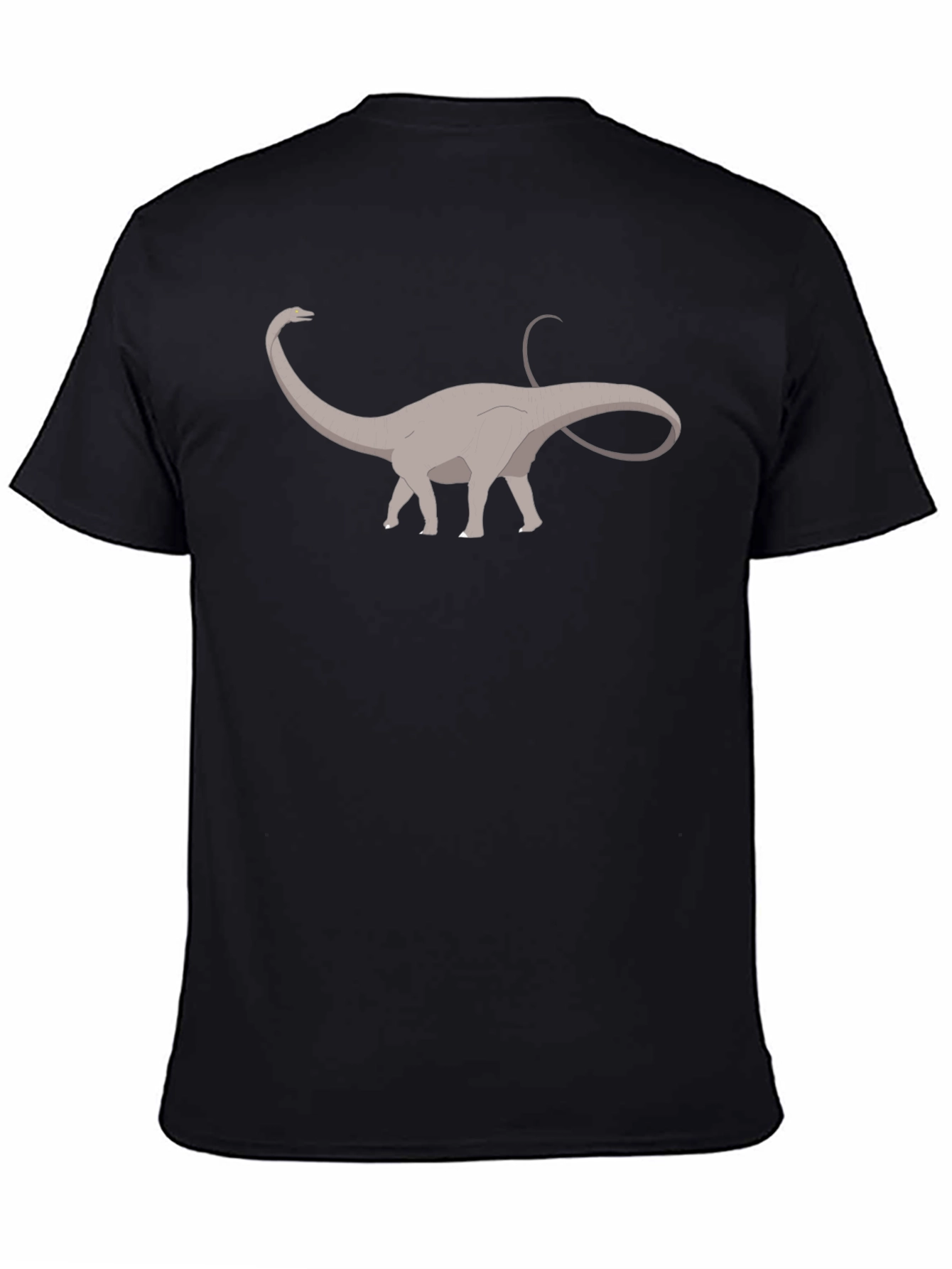Black Dinosaur Graphic Tee - Black Cotton T-Shirt view 4