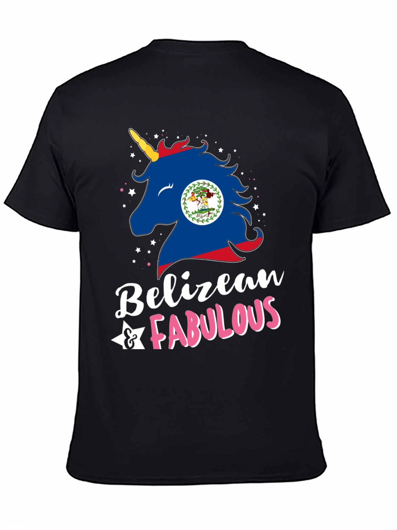 Black Belizean & Fabulous Unisex T-Shirt view 4