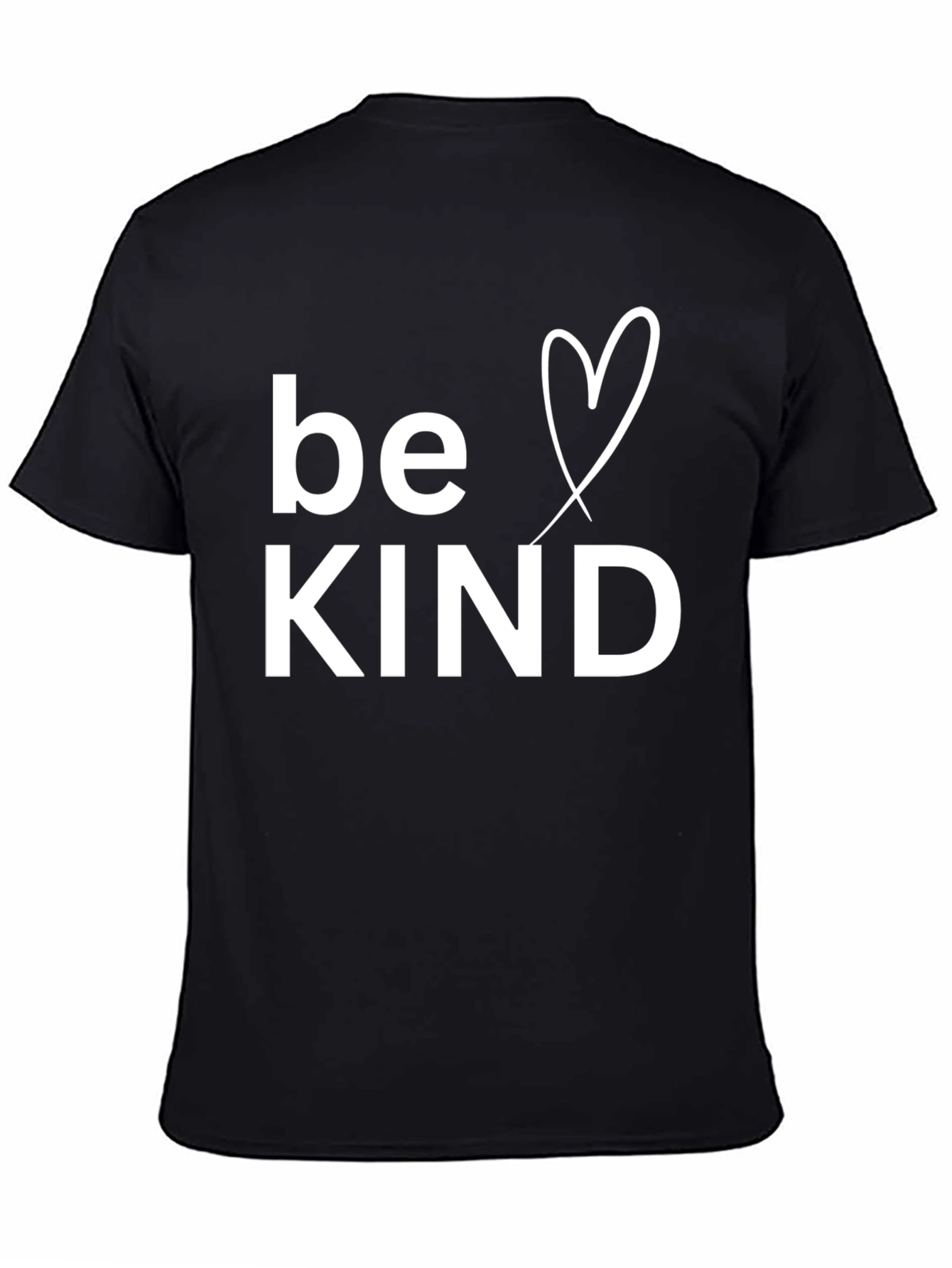 Black Be Kind Heart Graphic Tee - Black view 4