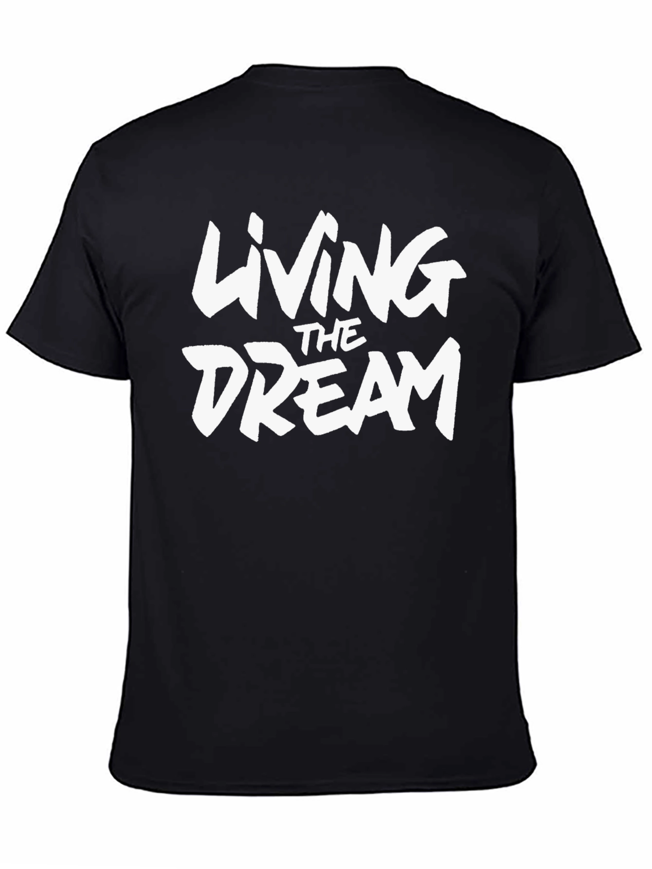 Black Living the Dream Graphic Black T-Shirt view 4