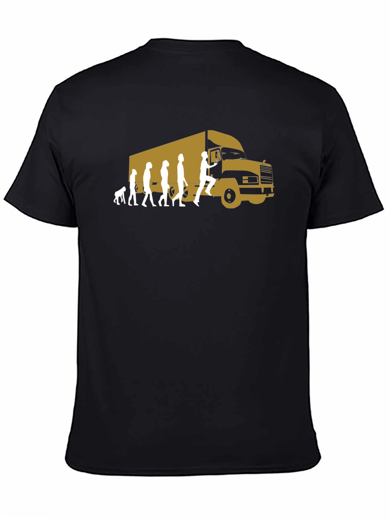 Black Trucker Evolution Graphic T-Shirt - Black view 4