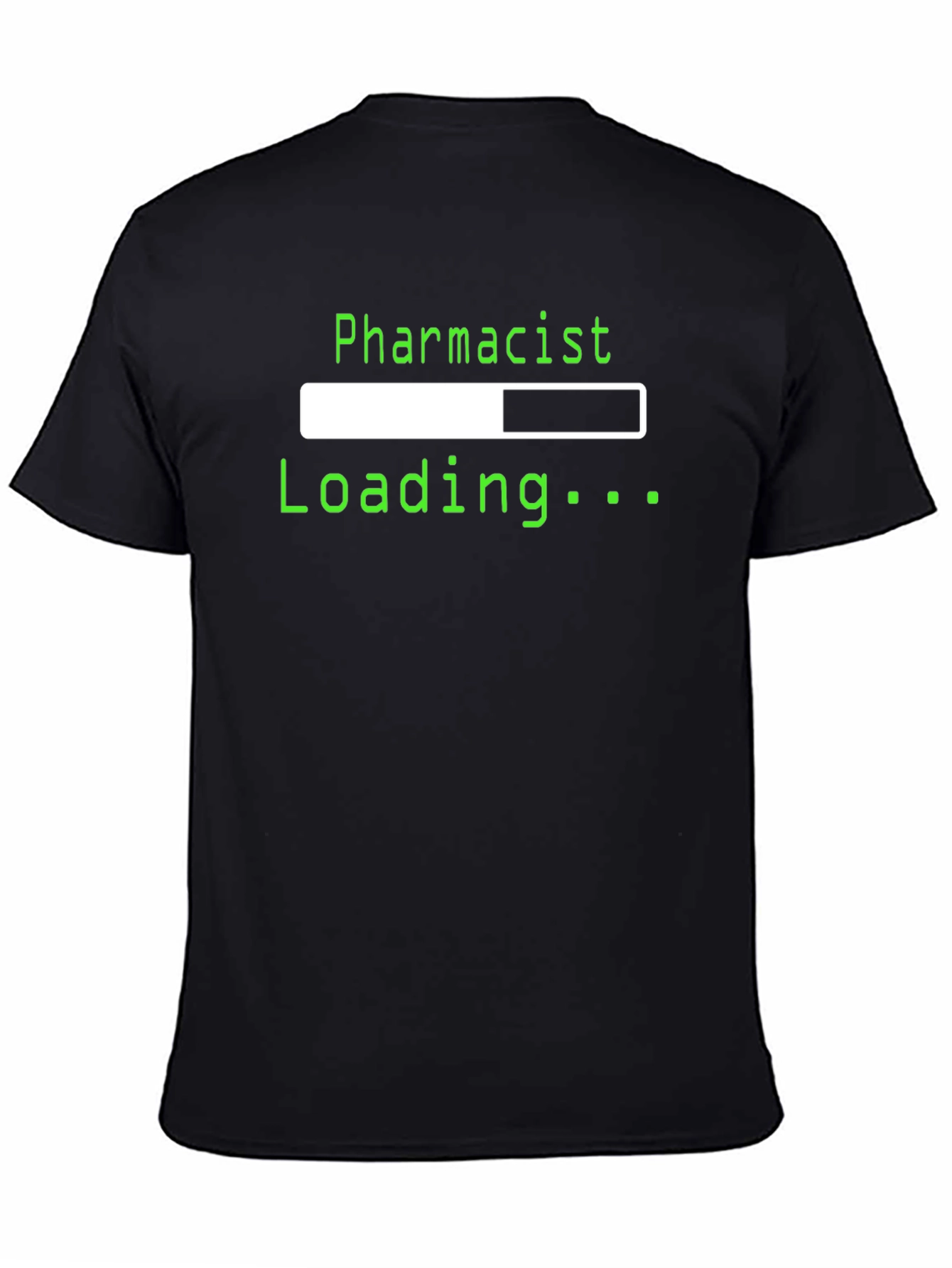 Black Pharmacist Loading T-Shirt - Funny Pharmacy Student Gift view 4