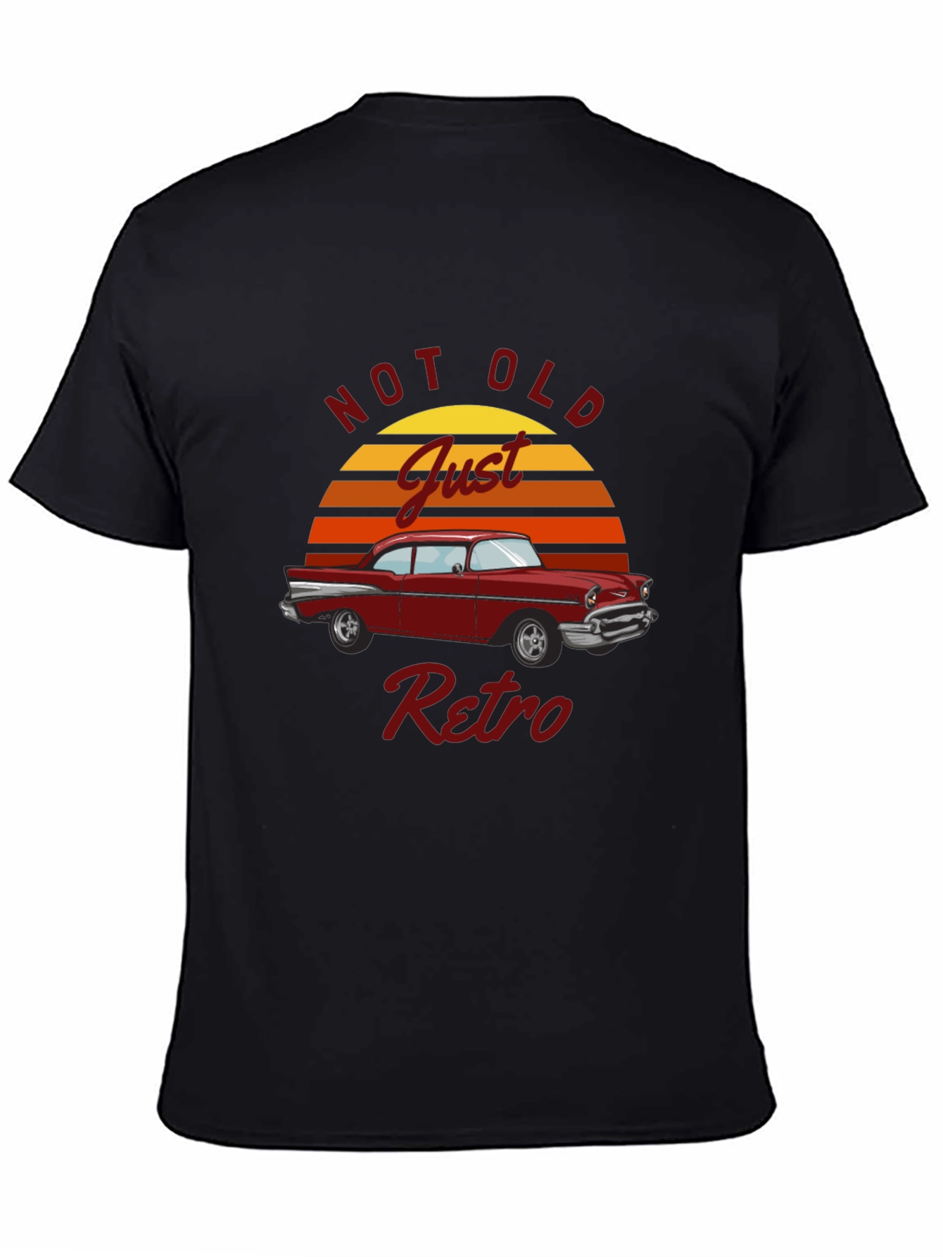 Black Retro Car Graphic Tee - Not Old, Just Retro view 4