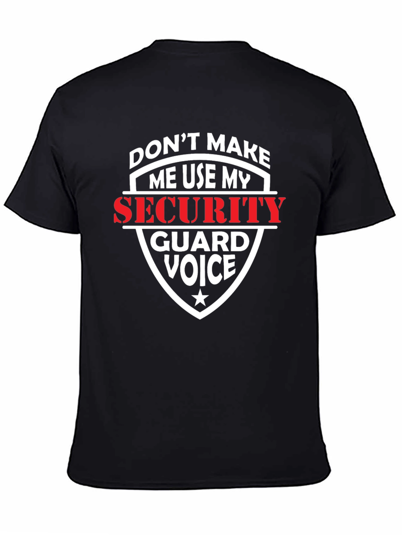 Black Security Guard Voice Graphic T-Shirt view 4