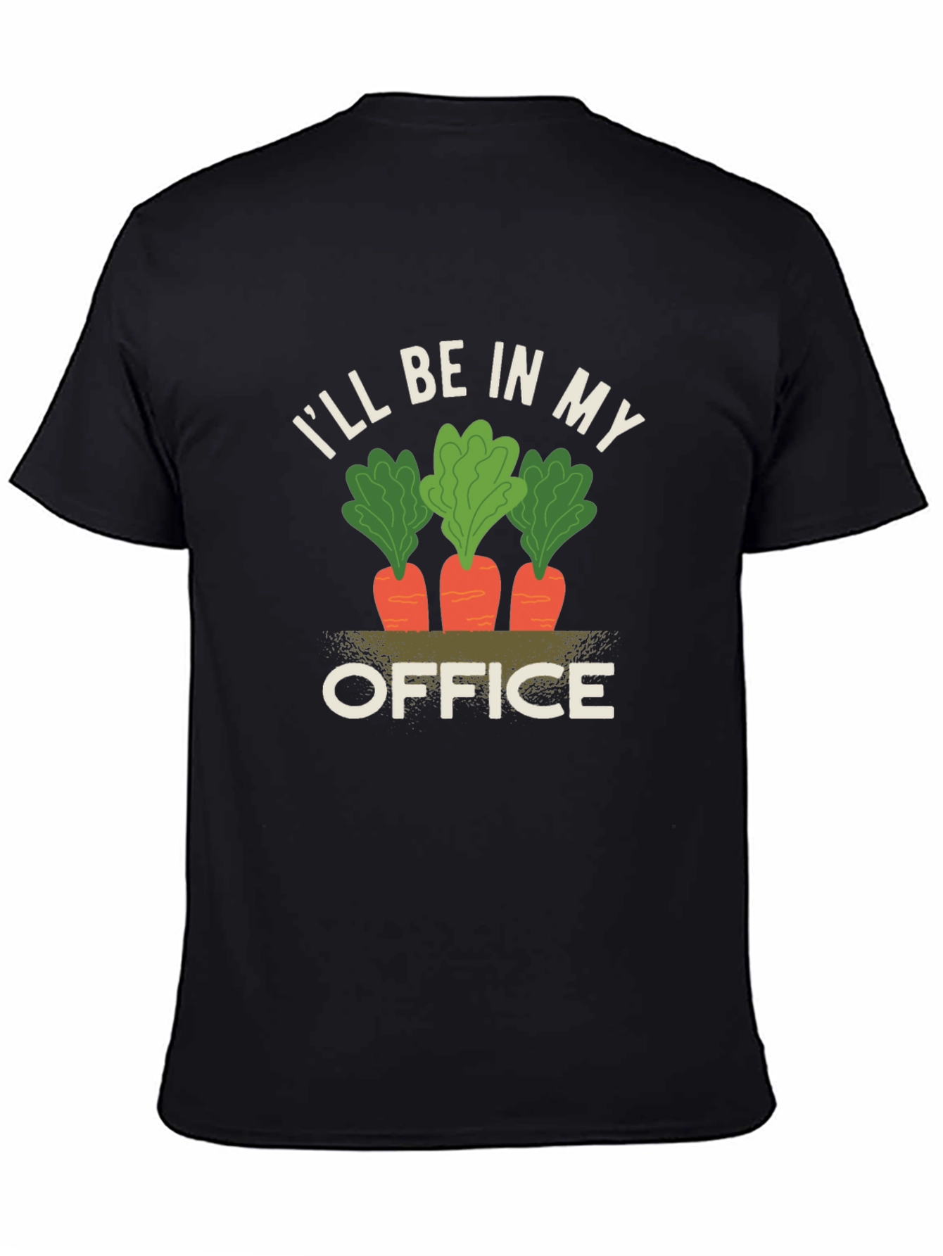 Black Gardener's Office T-Shirt - Black view 4