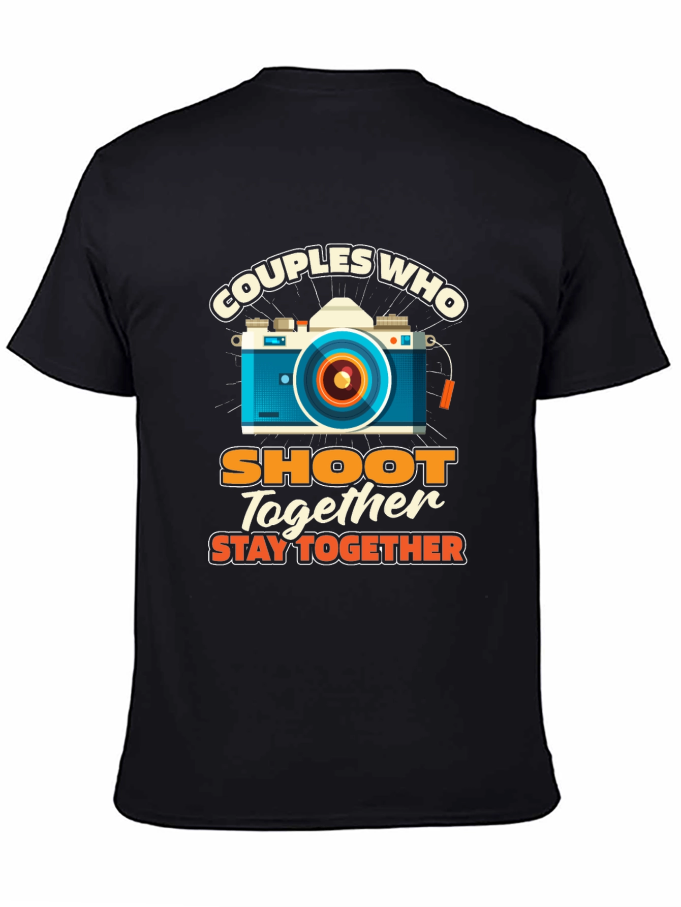 Black Couples Who Shoot Together T-Shirt - Camera Lover view 4