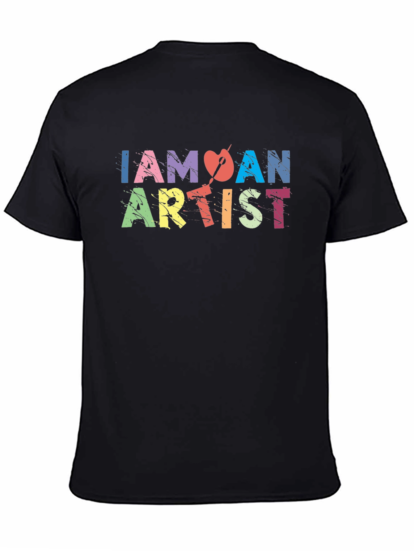 Black I Am An Artist T-Shirt - Creative Apparel view 4