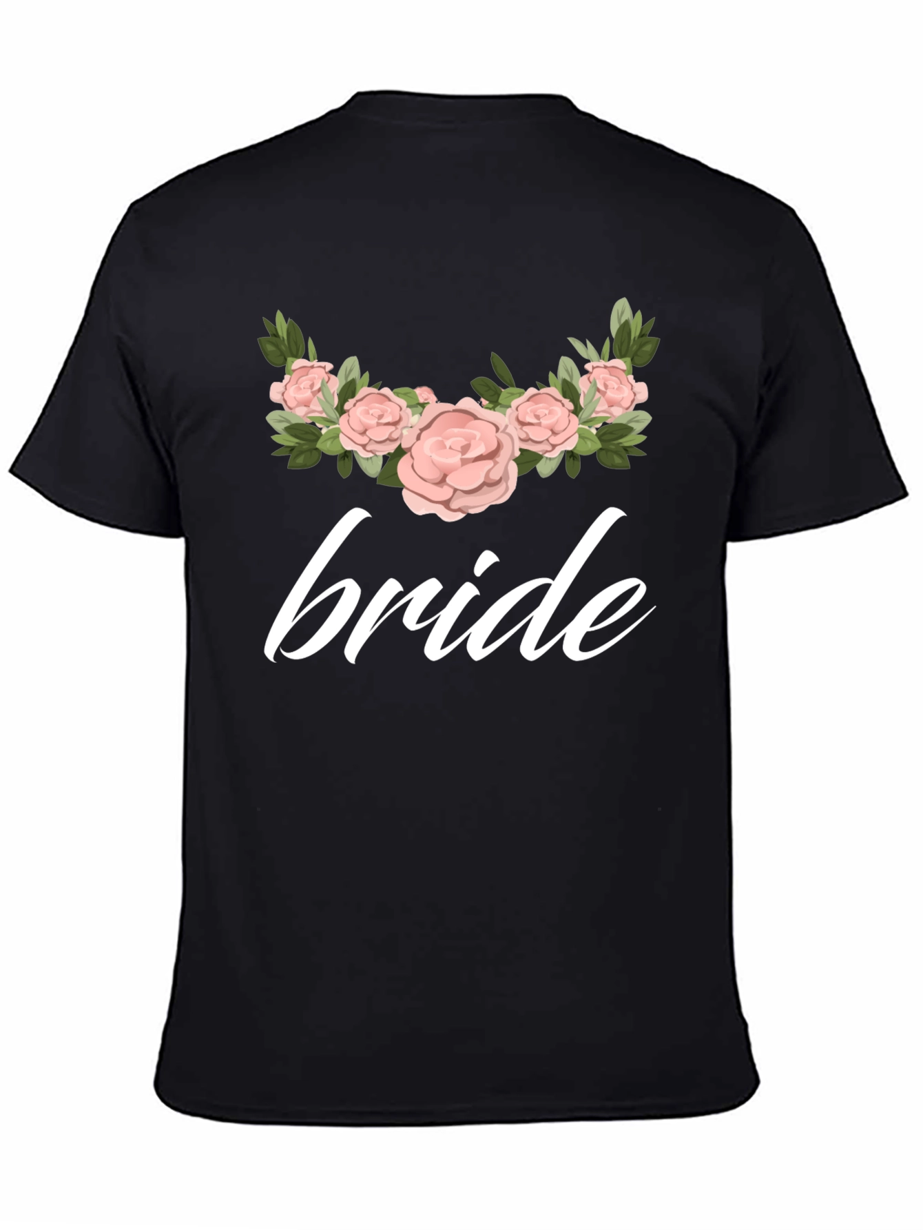 Black Bride Floral Graphic Black T-Shirt view 4
