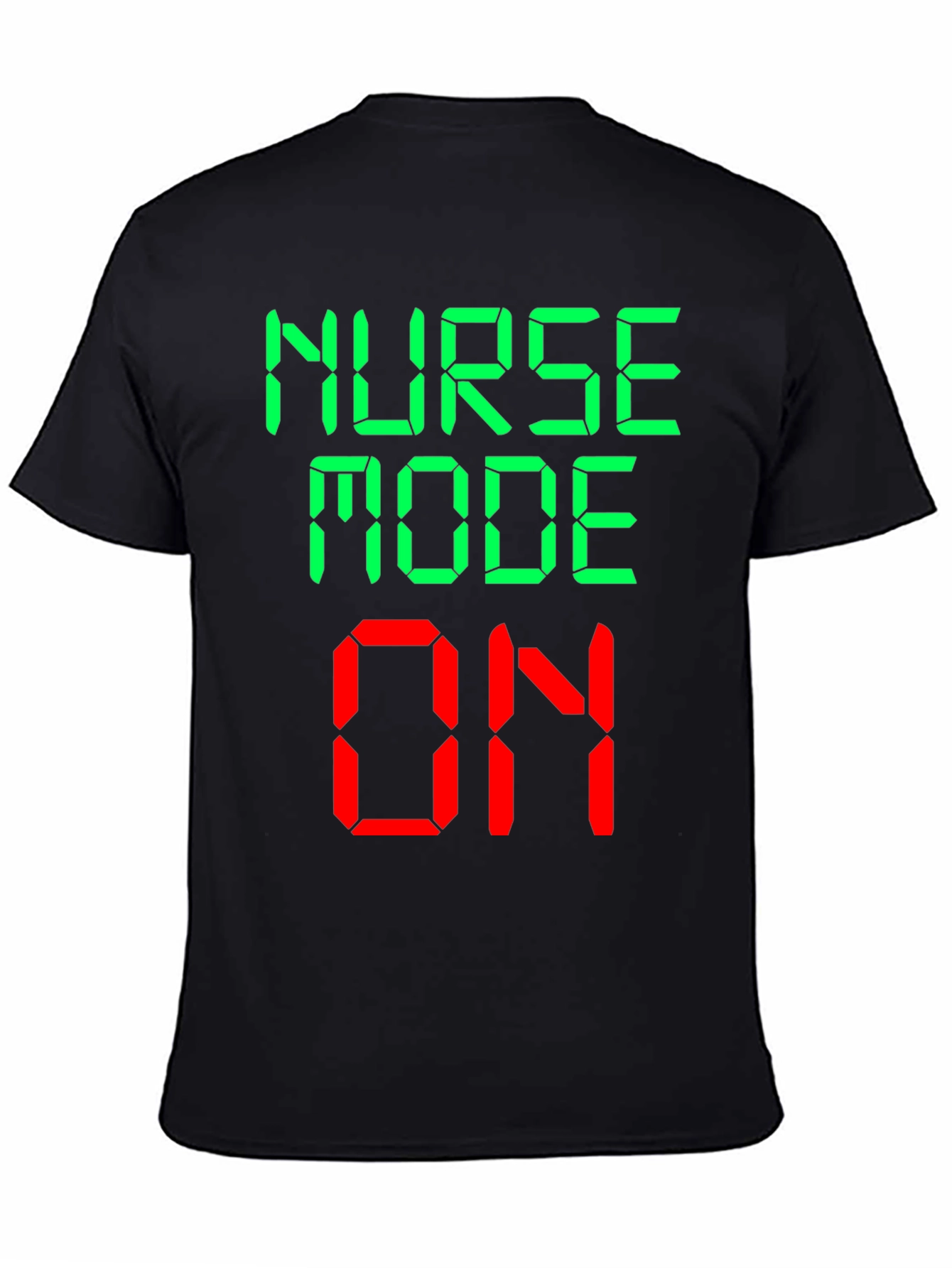 Black Nurse Mode On Novelty Graphic T-Shirt view 4