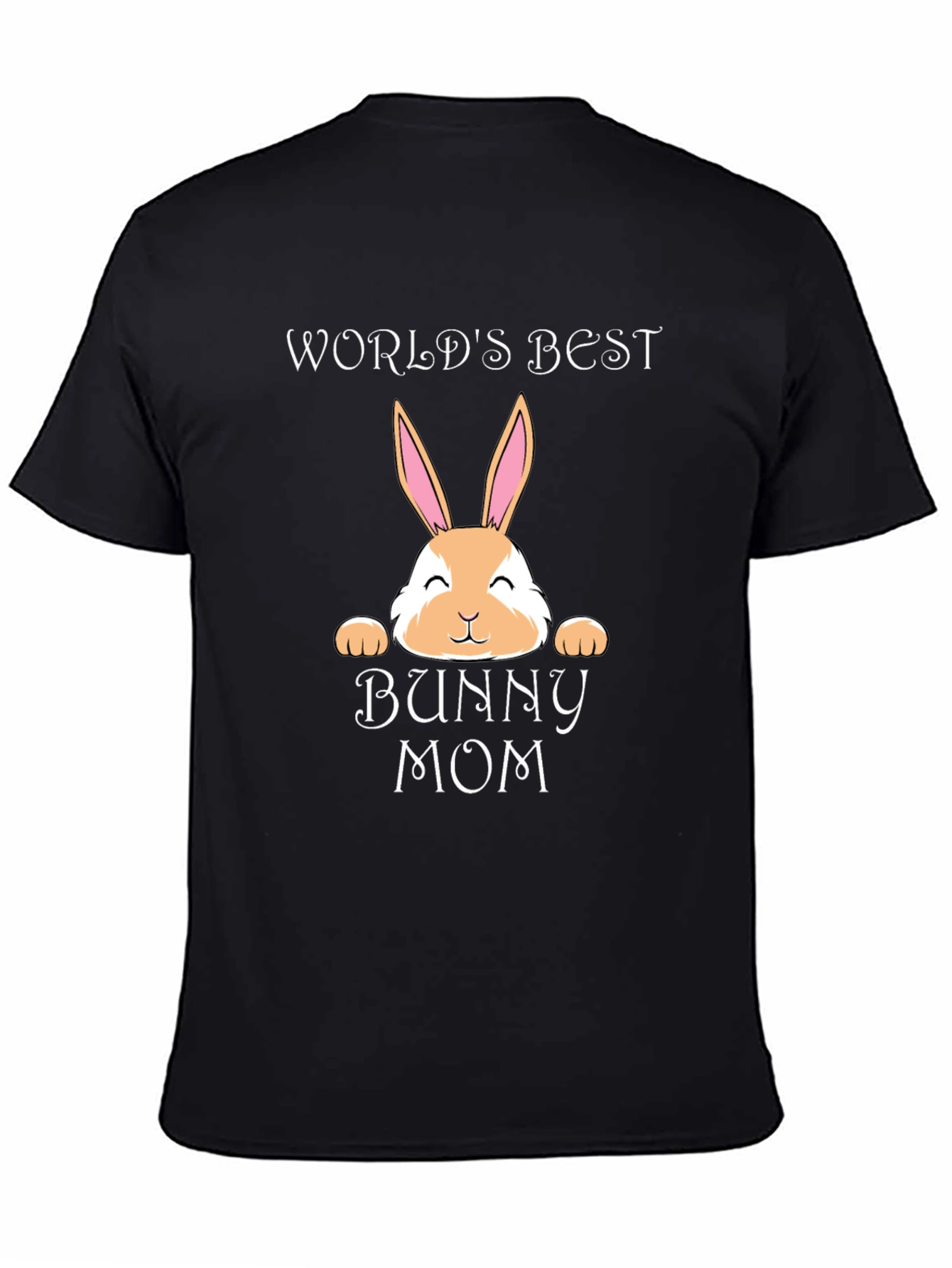Black World's Best Bunny Mom T-Shirt view 4