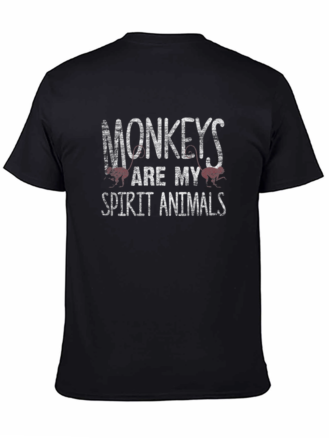 Black Monkeys Are My Spirit Animals T-Shirt view 4