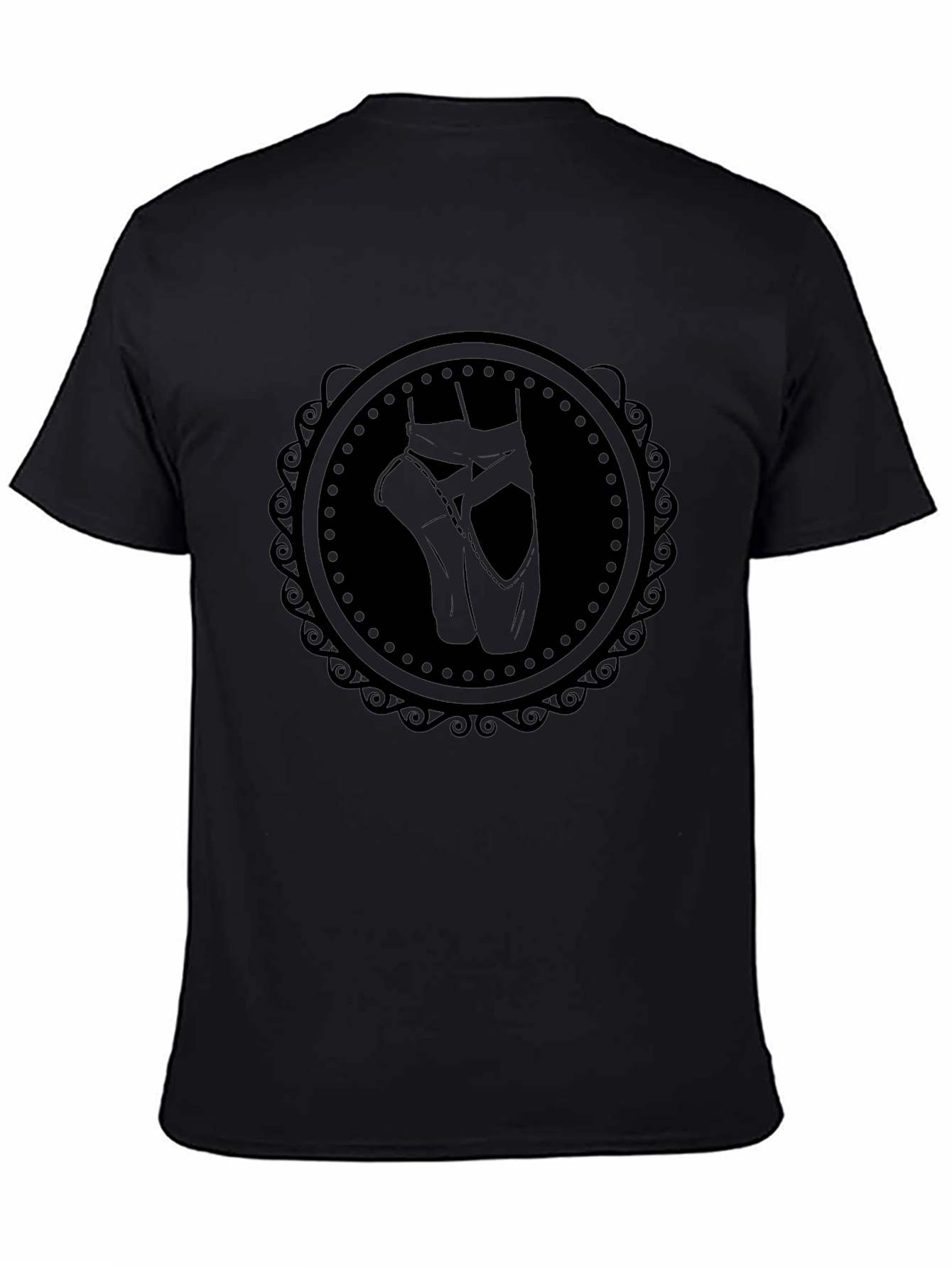Black Ballet Shoe T-Shirt - Dancer's Style view 4