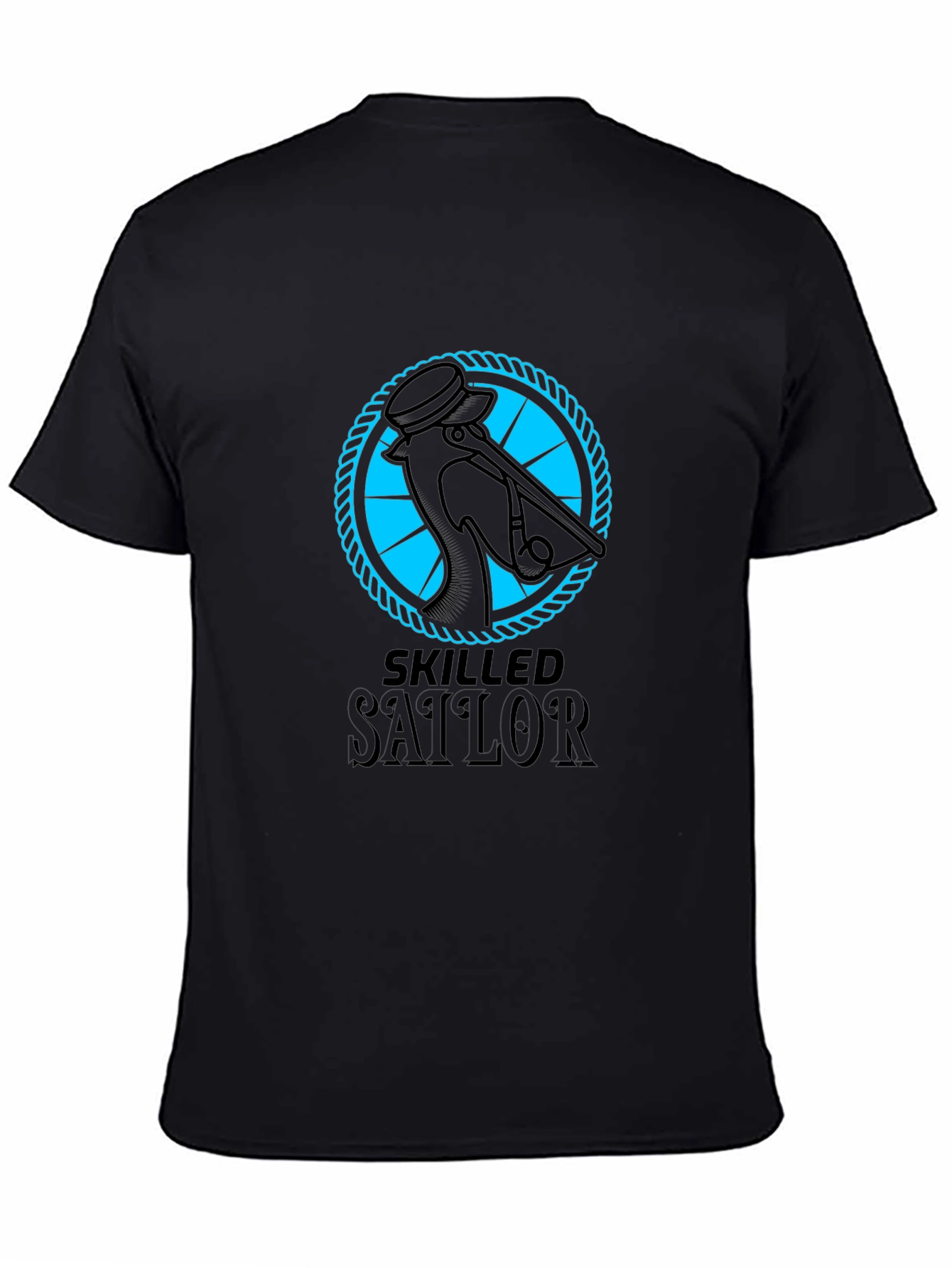 Black Skilled Sailor Graphic Tee - Black view 4