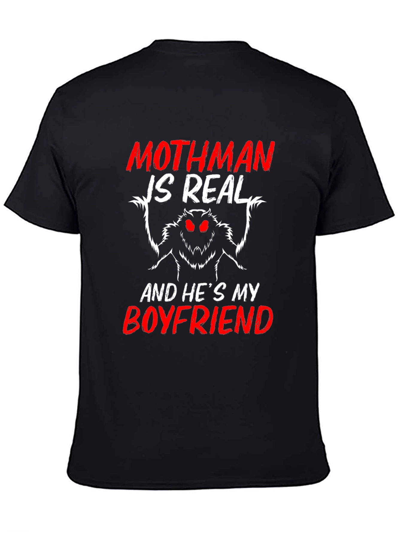 Mothman Boyfriend Graphic Tee - Cryptid Lover Shirt - 4