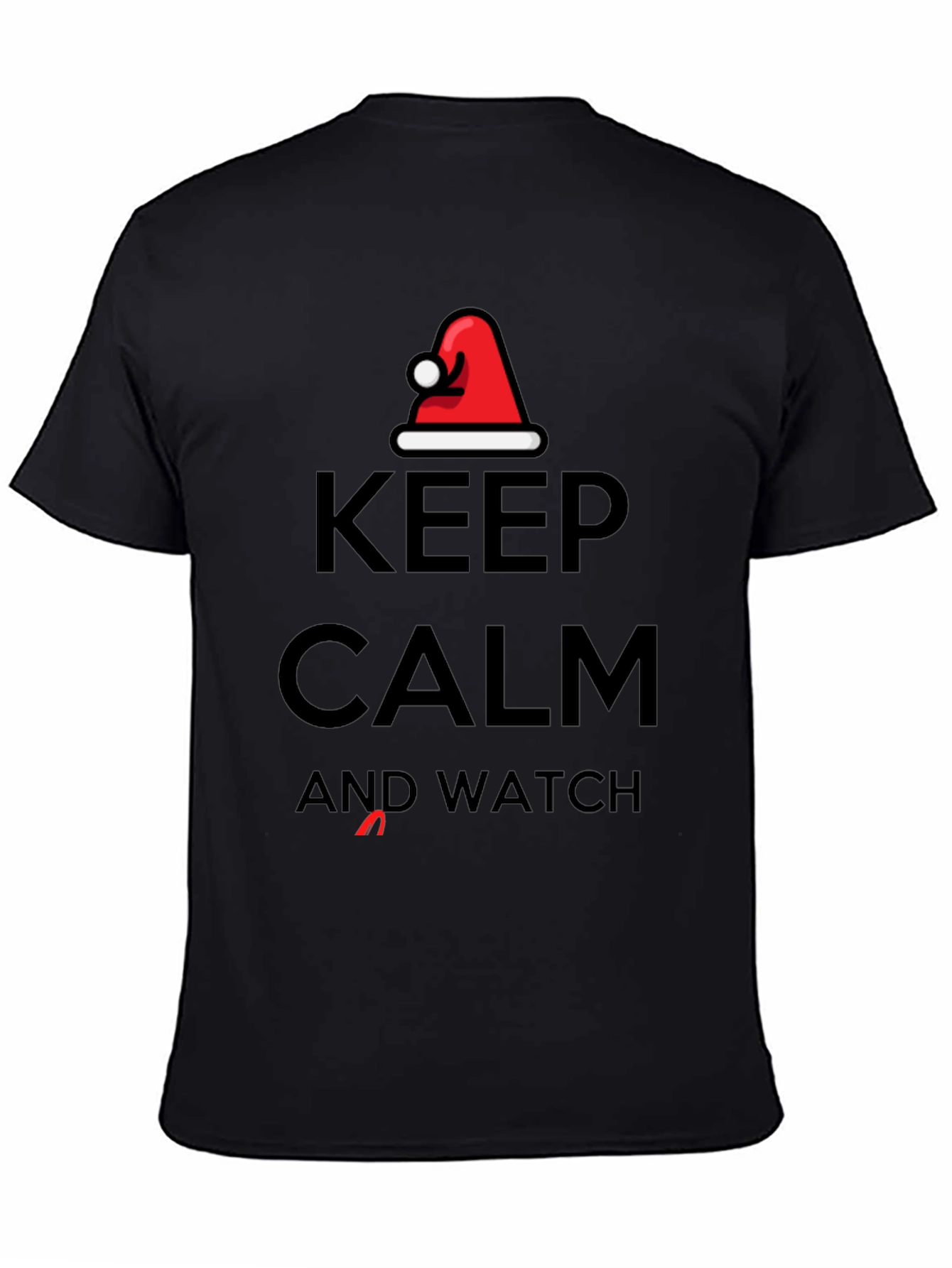 Black Keep Calm and Watch T-Shirt view 4