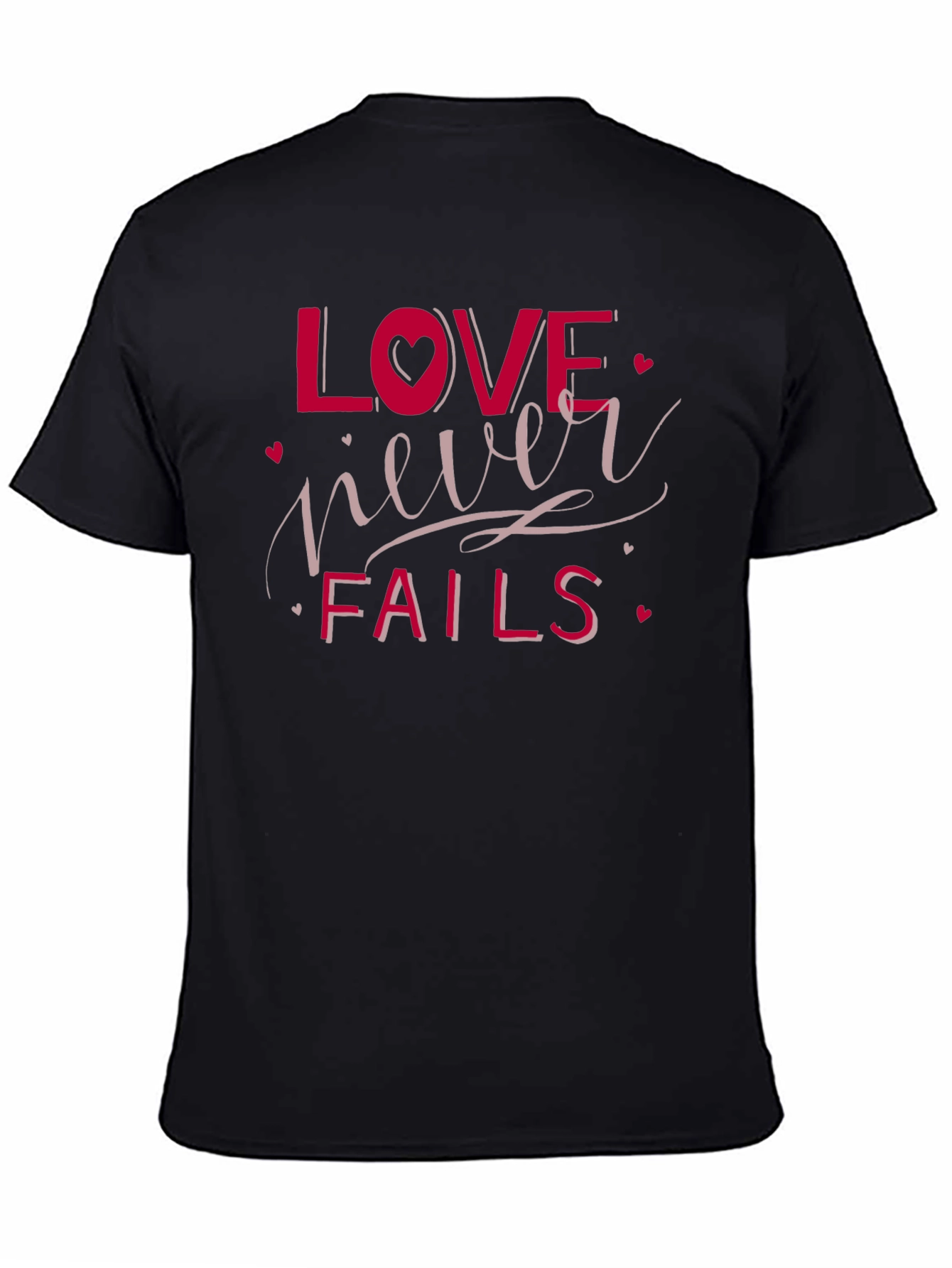 Black Love Never Fails Graphic Tee view 4