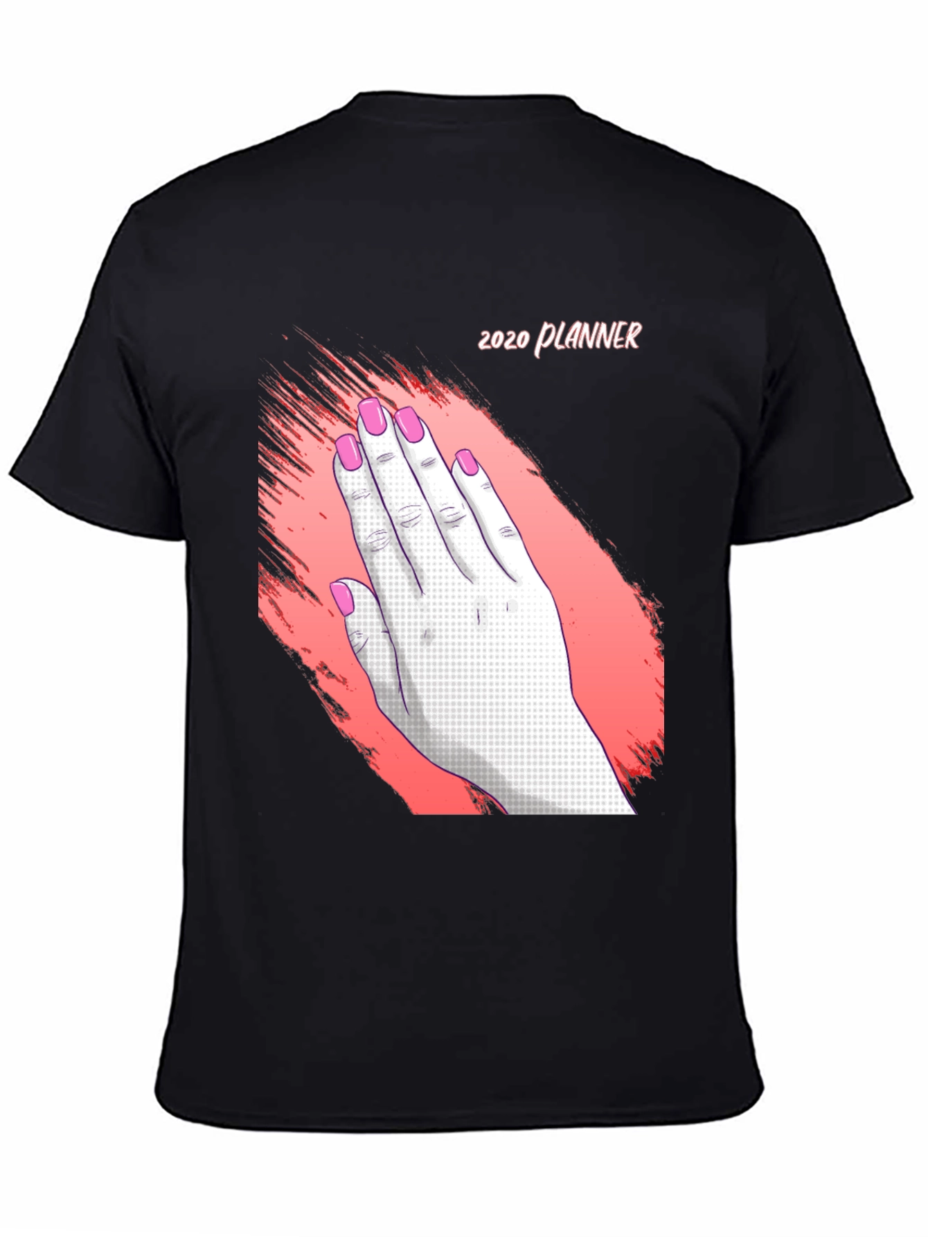 Black 2020 Planner Graphic T-Shirt view 4