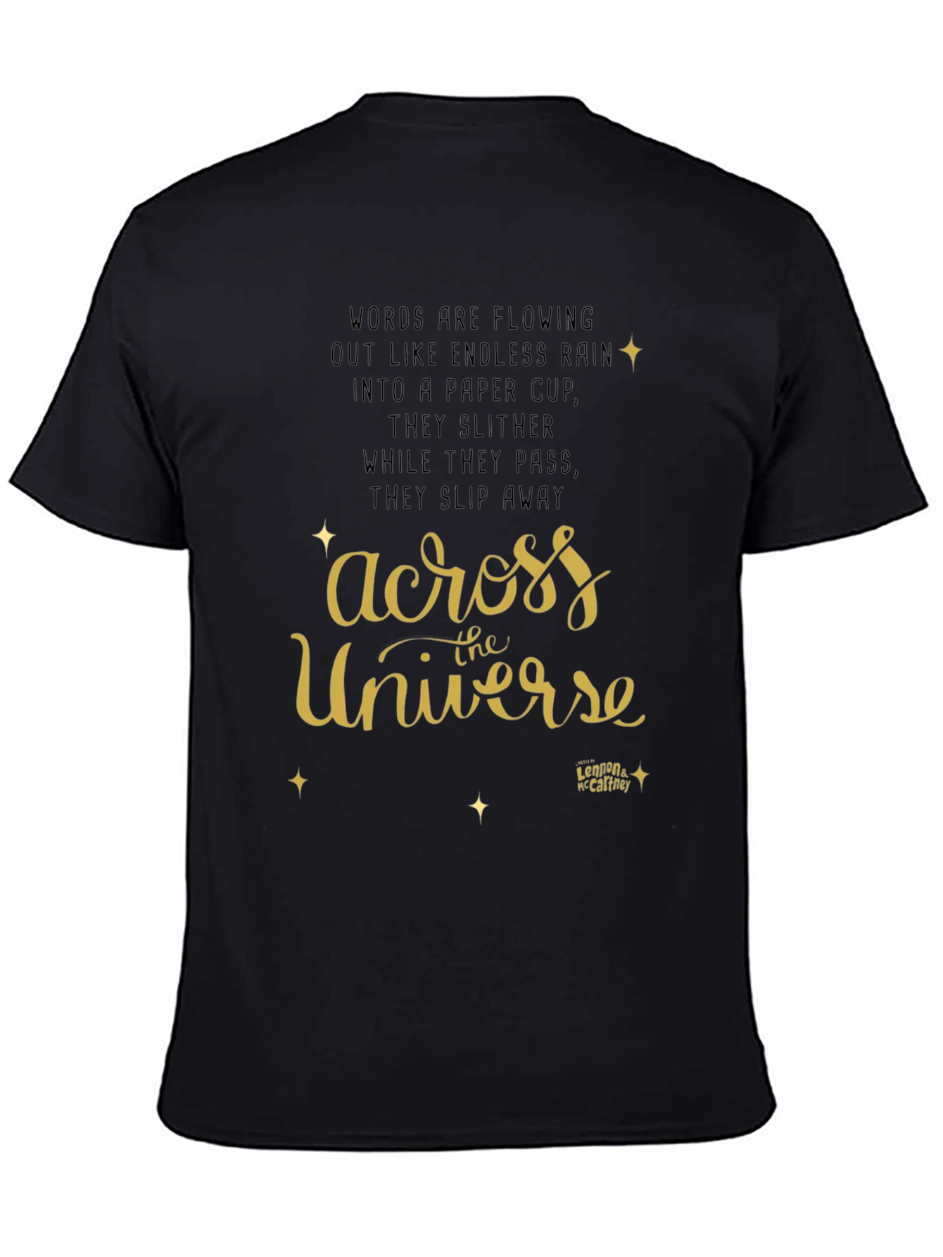 Black Across The Universe Graphic T-Shirt view 4