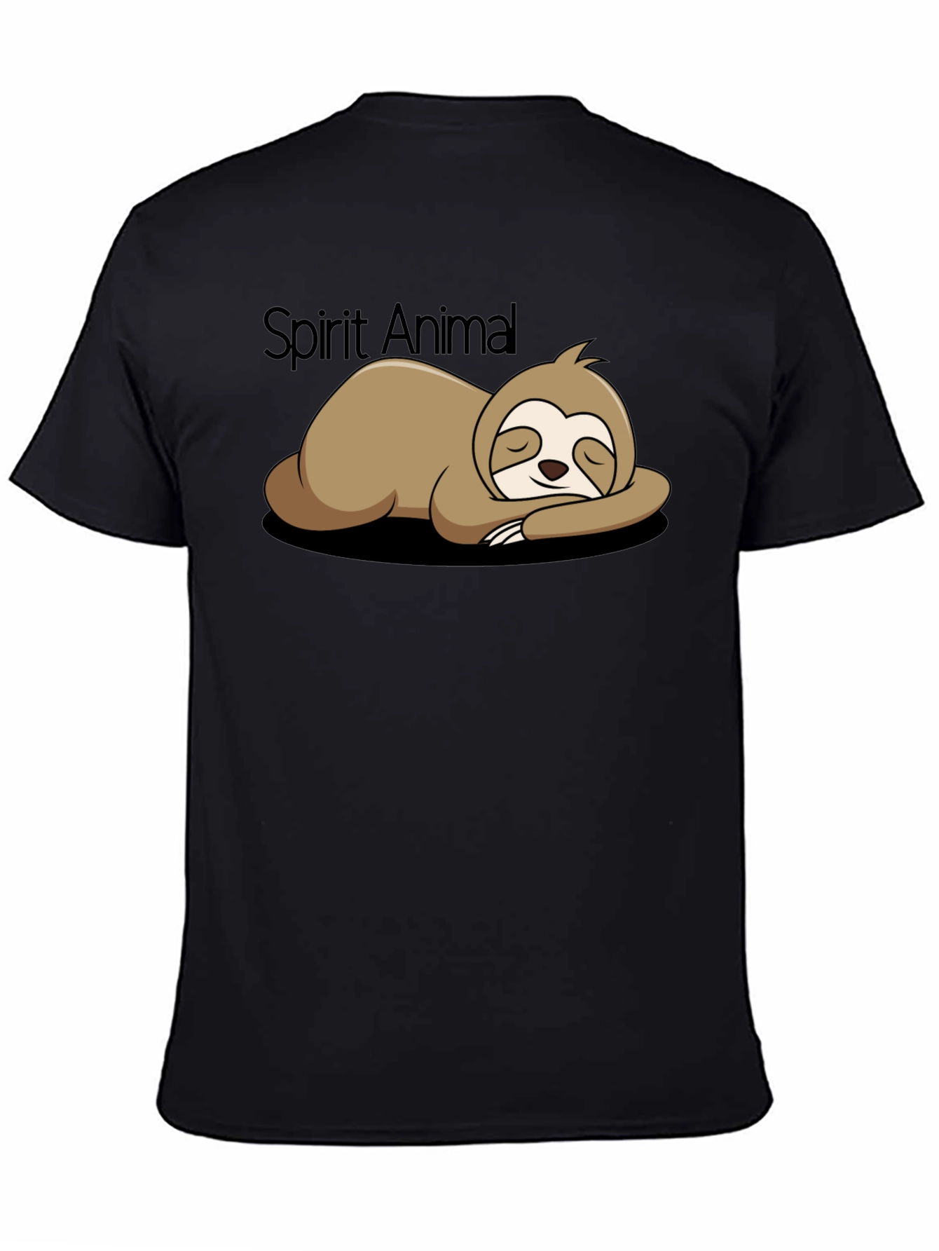 Black Lazy Sloth Spirit Animal T-Shirt - Funny & Comfortable! view 4