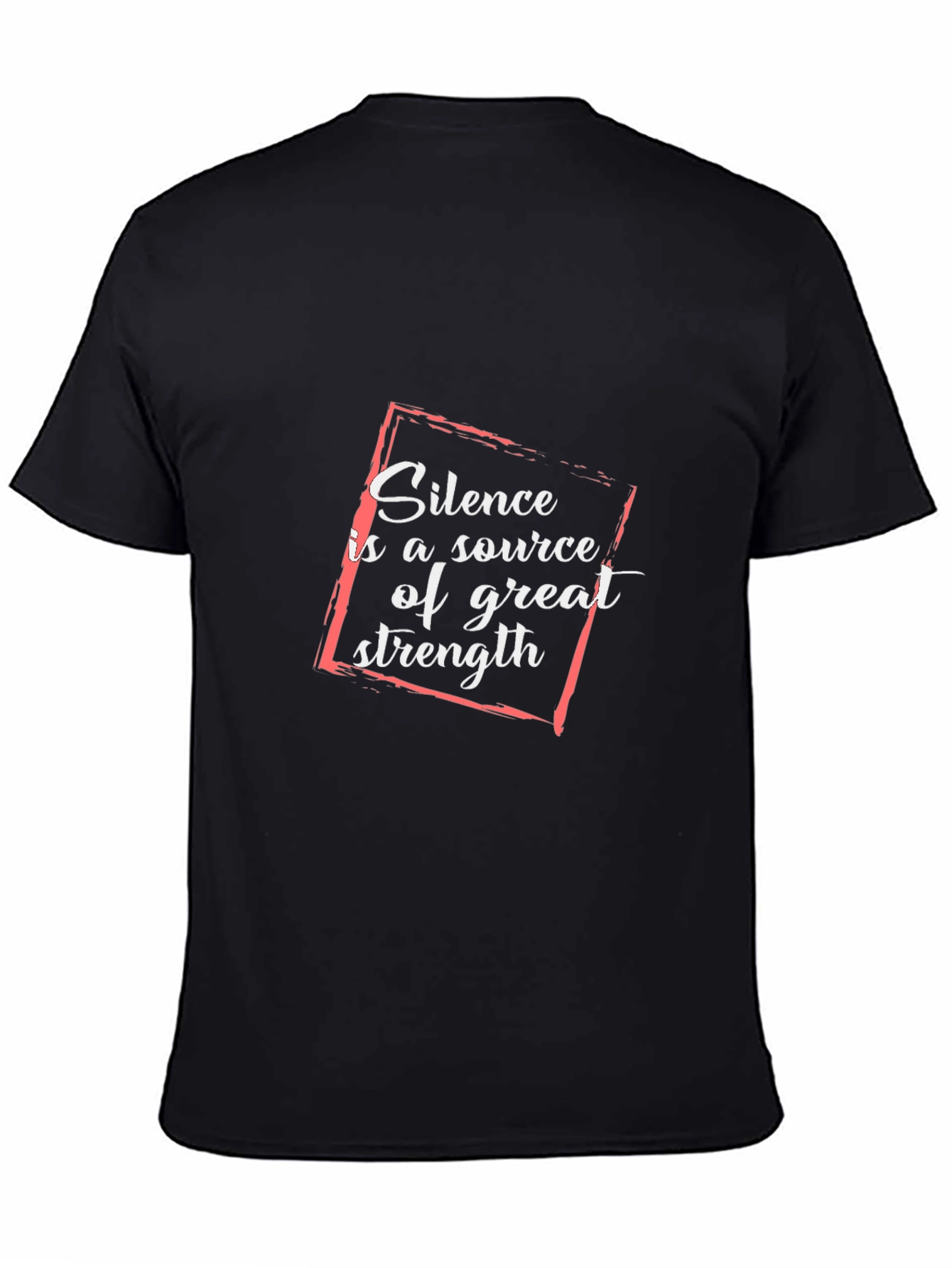 Black Silence is Strength Graphic Tee - Black view 4