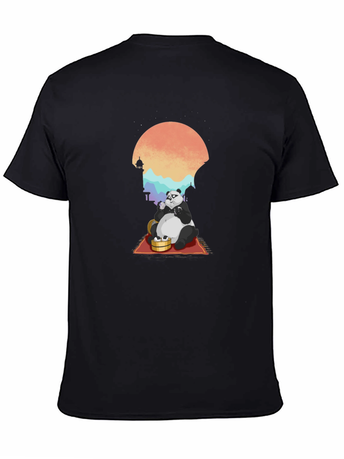 Black Panda Dumpling T-Shirt view 4