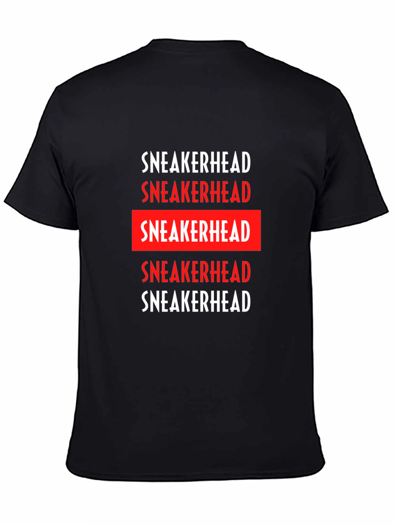Black Sneakerhead Graphic Tee - Black Cotton Crew Neck view 4