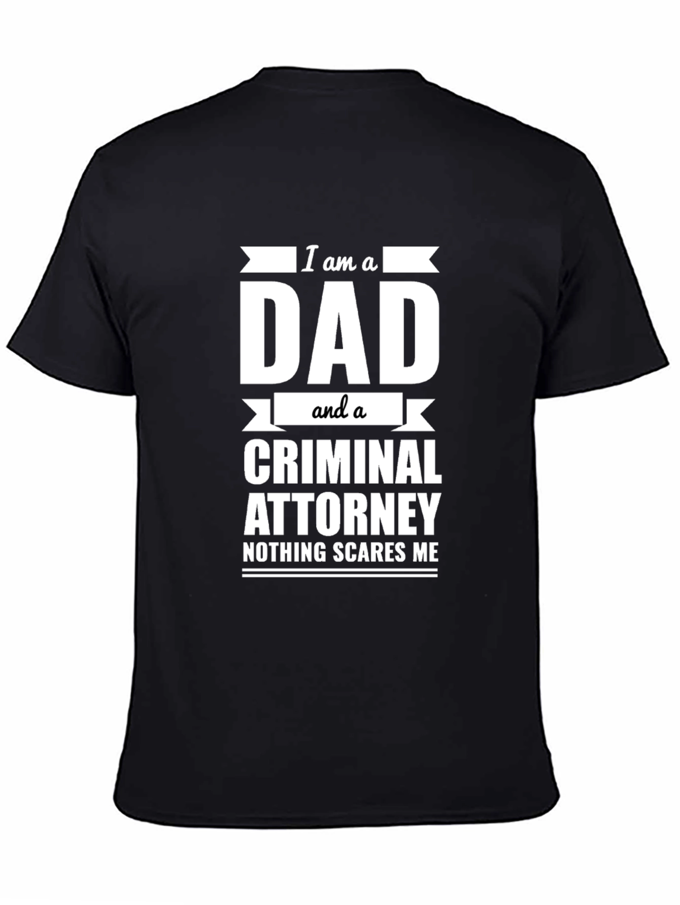 Black Dad Criminal Attorney Funny Graphic T-Shirt view 4
