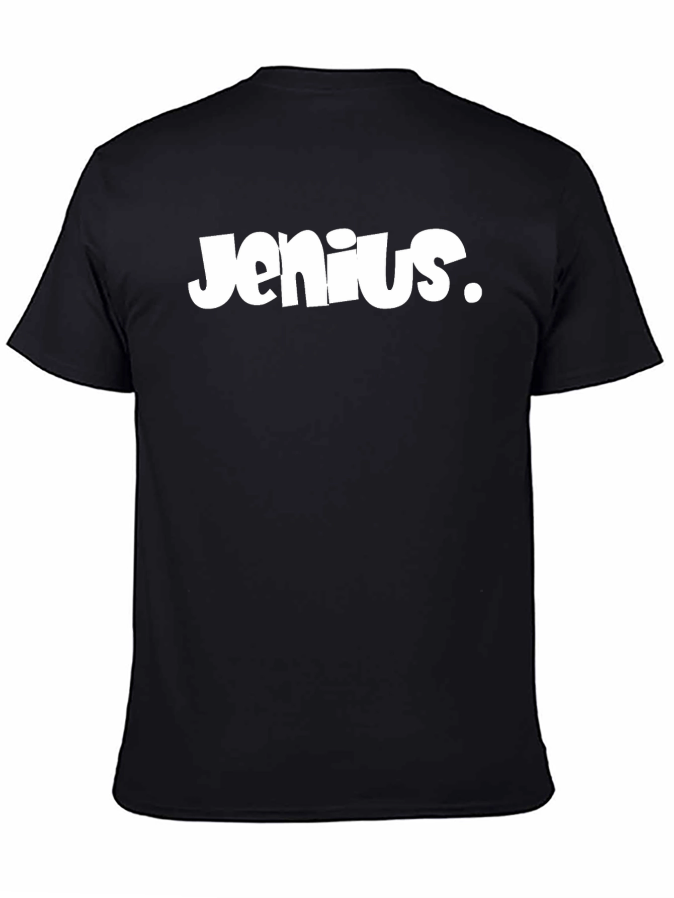 Black Jenius Graphic Tee - Black Cotton Blend view 4