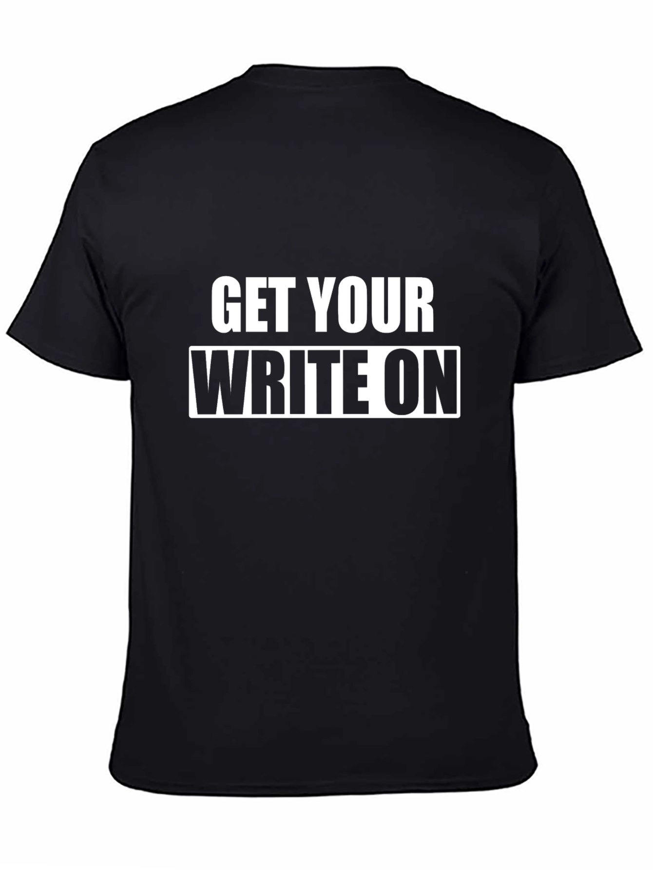 Black Get Your Write On T-Shirt - Black view 4