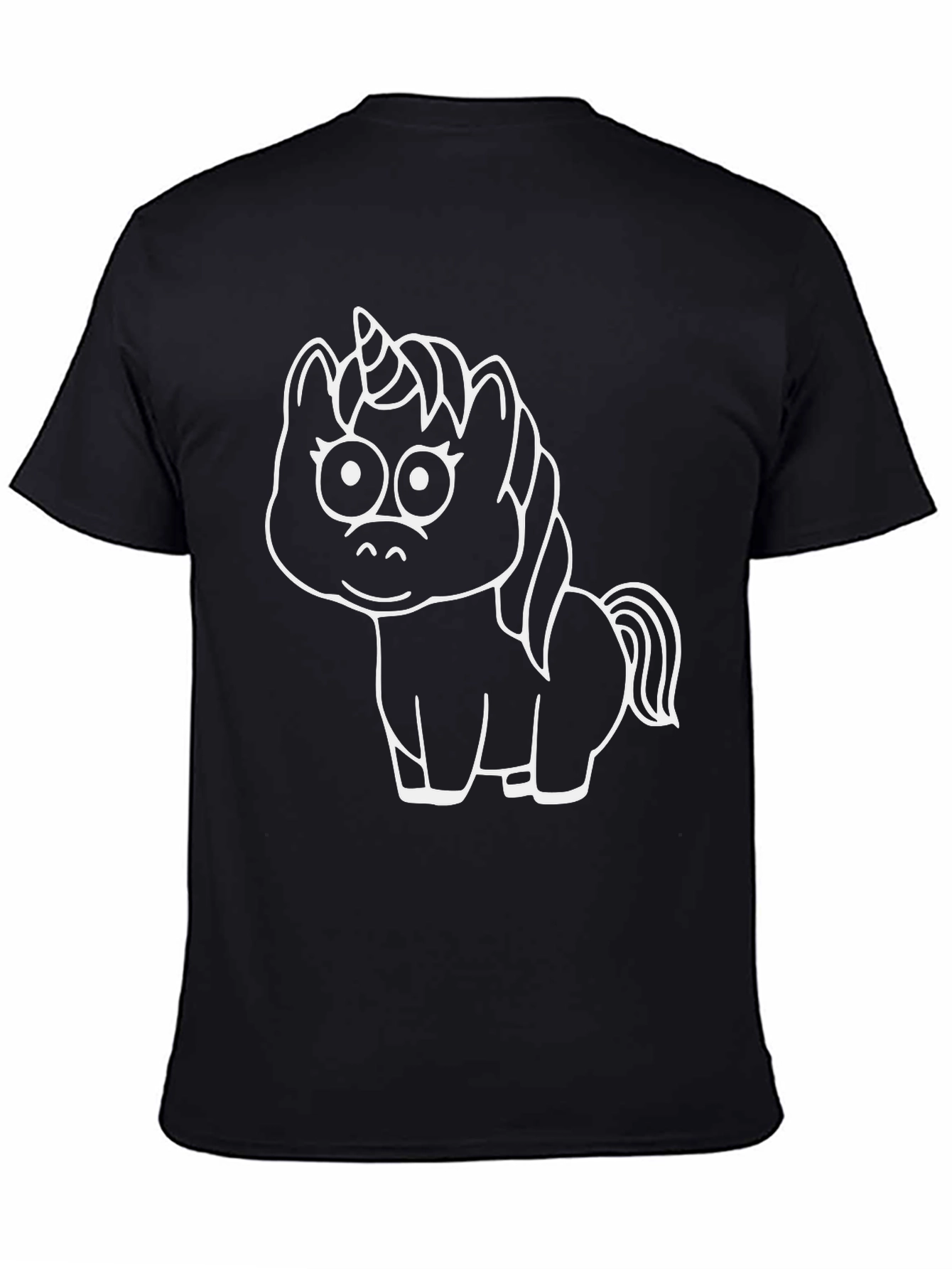 Black Unicorn Graphic T-Shirt - Black Cotton Tee view 4
