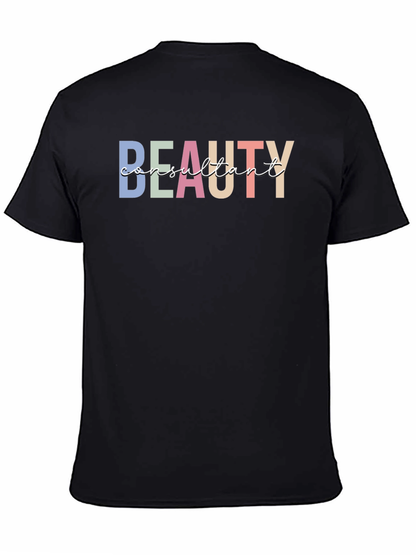 Black Beauty Consultant Graphic Tee - Stylish Crew Neck T-Shirt view 4