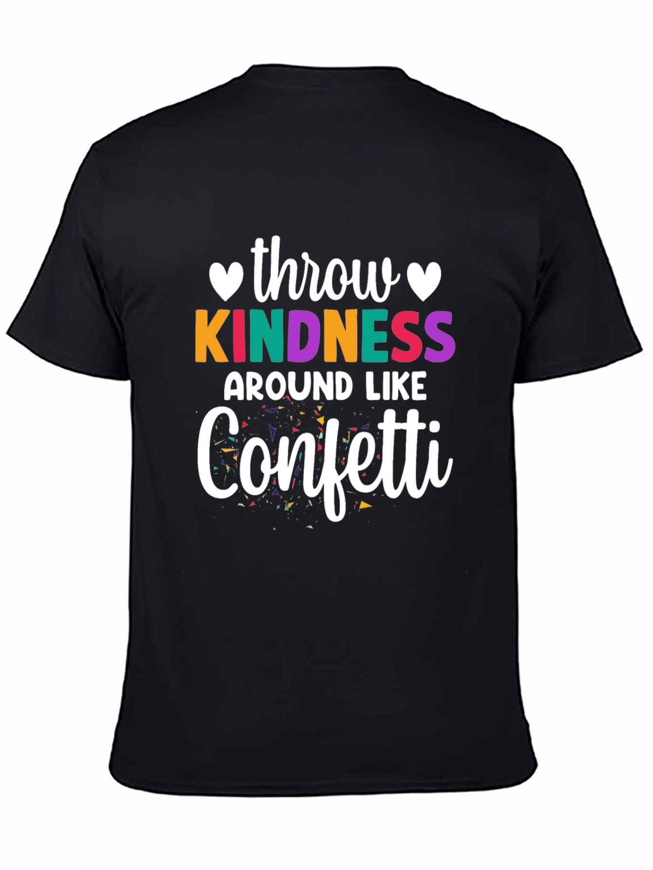 Black Kindness Confetti Graphic Tee view 4