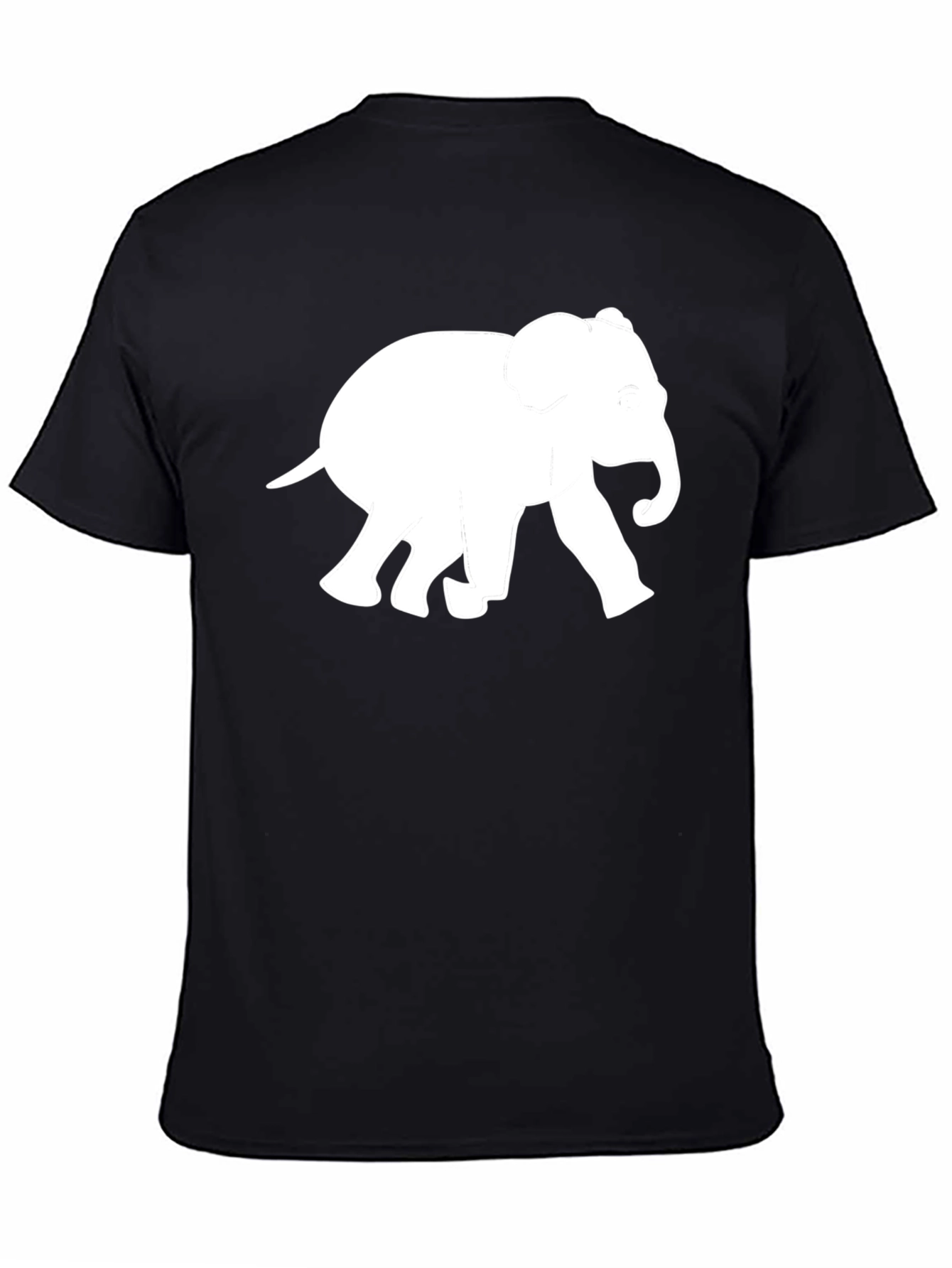 Black Elephant Graphic T-Shirt - Black Cotton Tee view 4