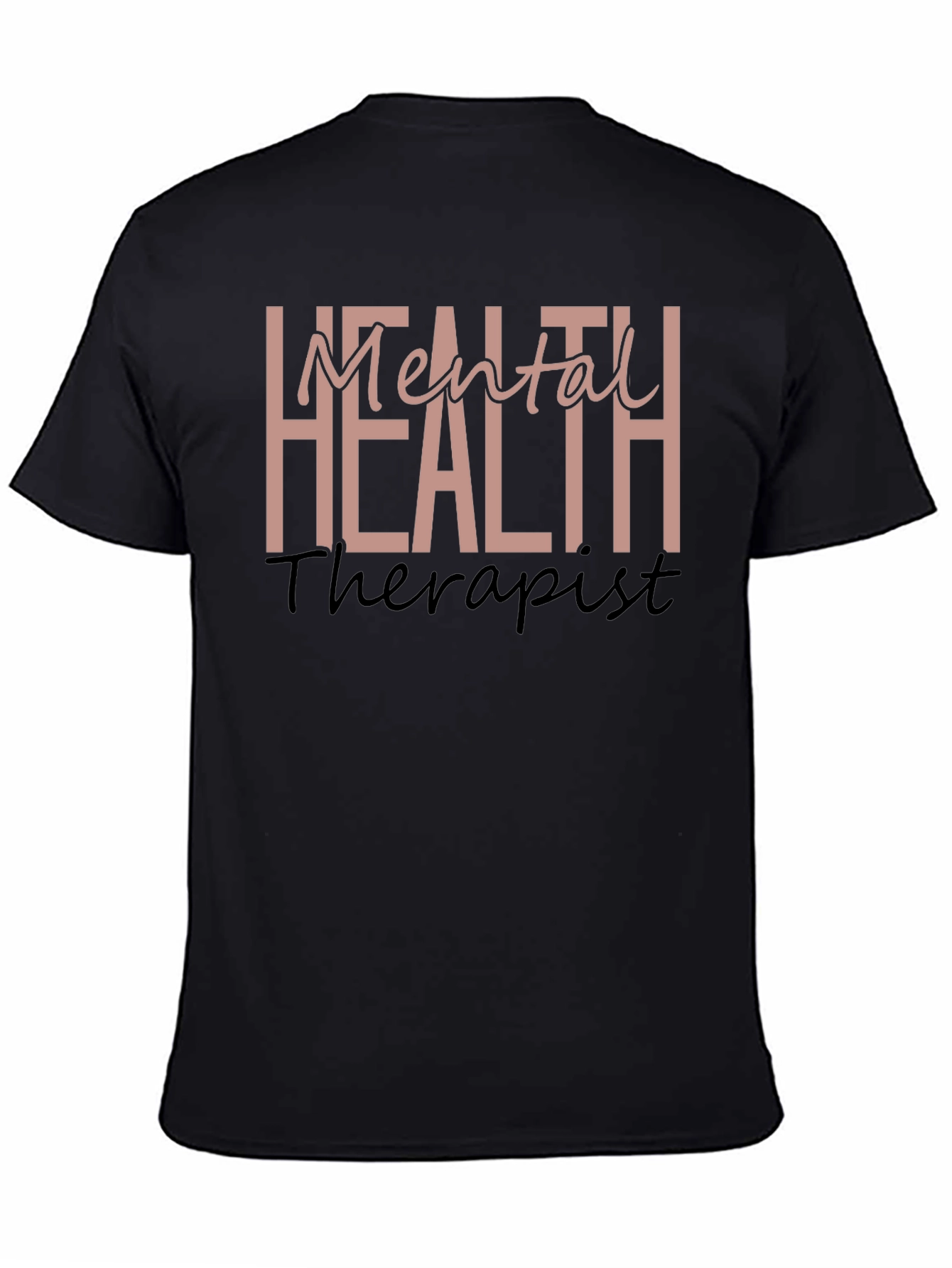 Black Mental Health Therapist Graphic Tee view 4