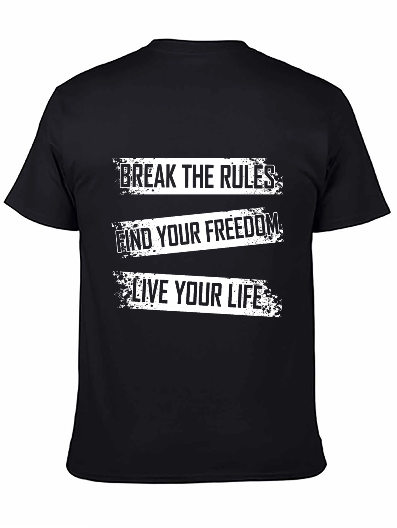 Black Break the Rules Graphic Tee - Find Your Freedom, Live Your Life view 4