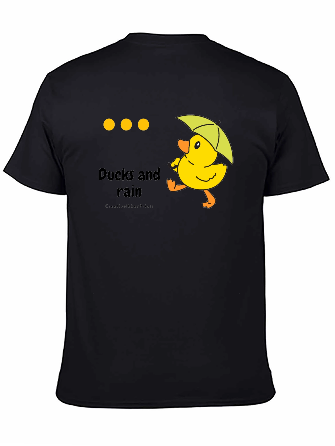 Black Ducks in Rain T-Shirt view 4