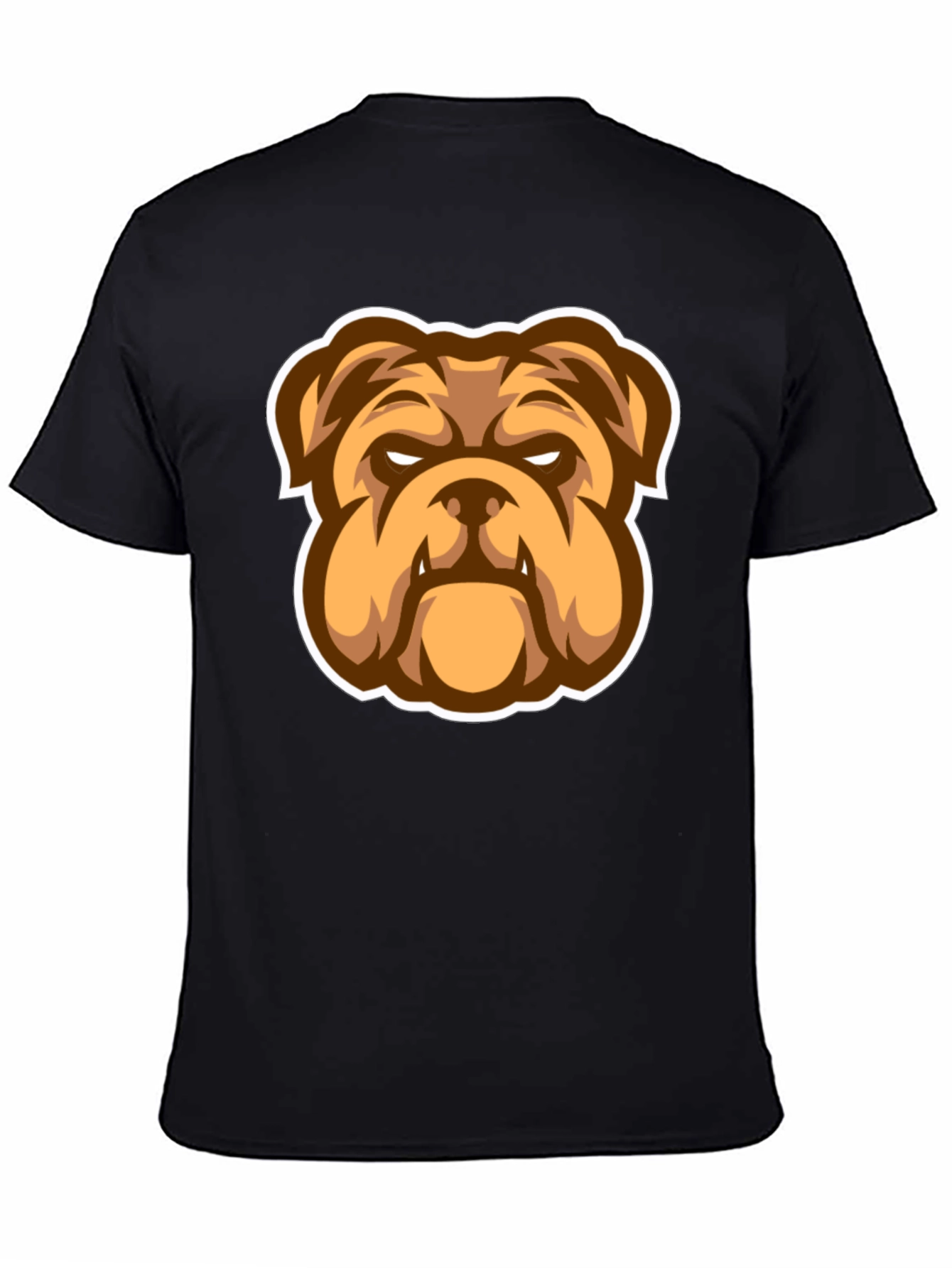 Black Bulldog Graphic Black T-Shirt - Stylish Men's Tee view 4