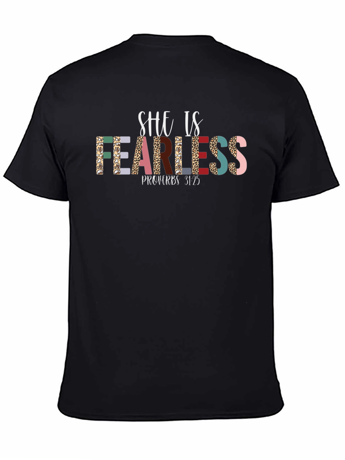 Black She is Fearless Graphic Tee view 4