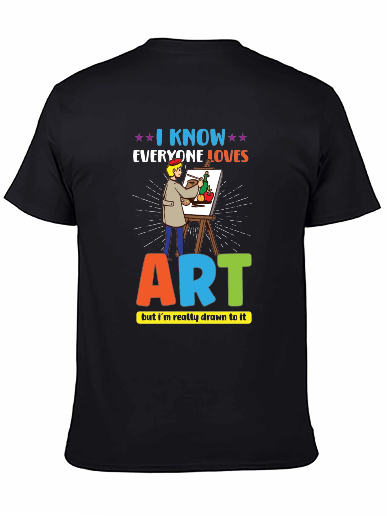 Black Artist Graphic T-Shirt - Art Lover Tee view 4