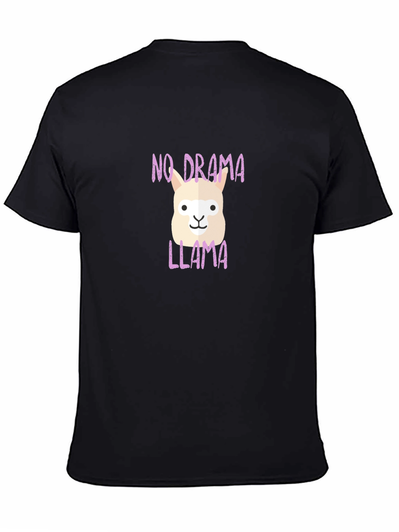 Black No Drama Llama Graphic T-Shirt - Black view 4