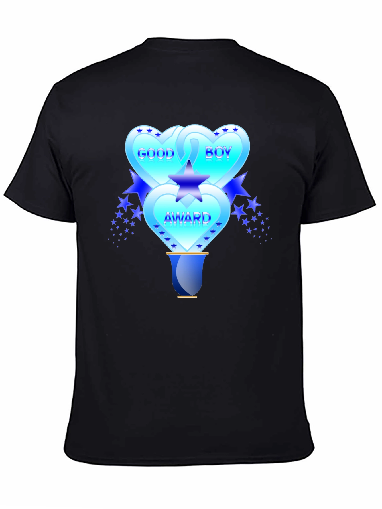 Black Good Boy Award Graphic T-Shirt - Men's Black Tee view 4