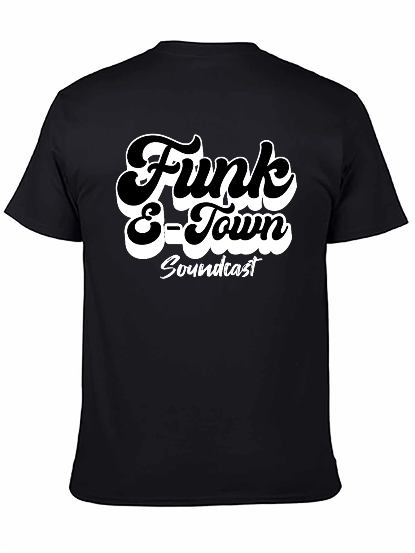 Black Funk E-Town Soundcast Black Graphic T-Shirt view 4