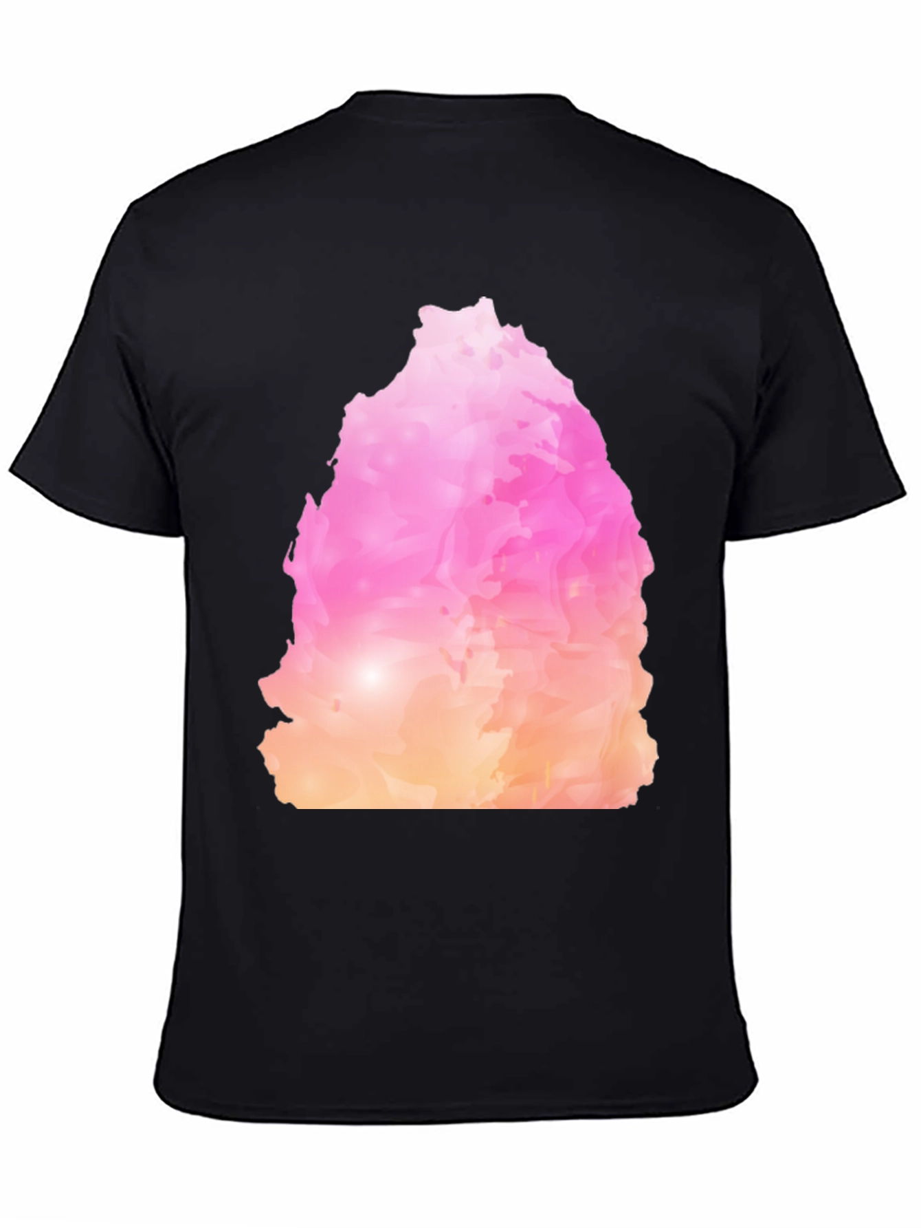 Black Abstract Colorful Graphic Print Crew Neck T-Shirt view 4