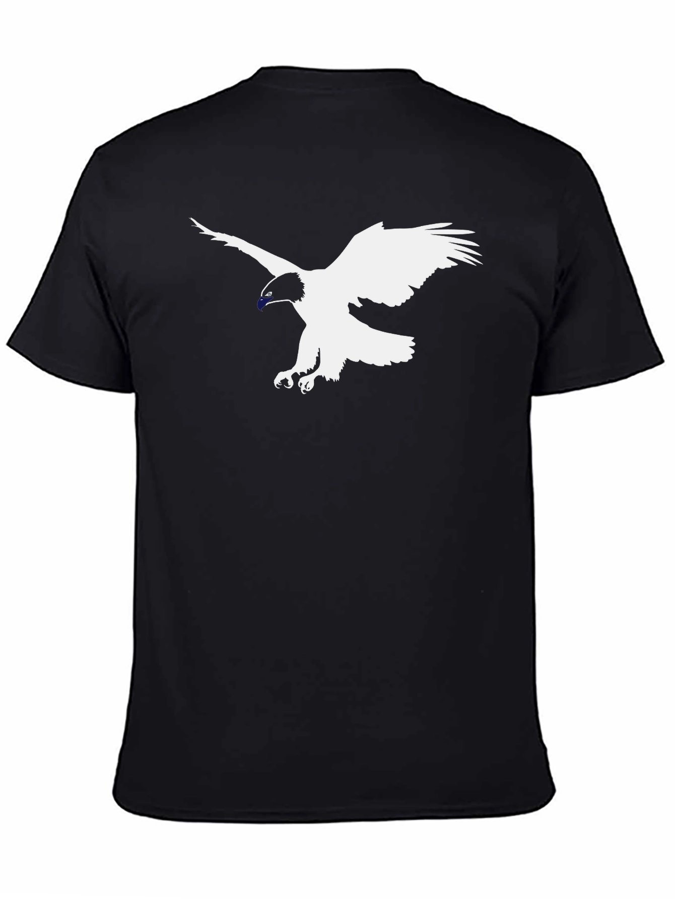 Black Black T-Shirt with Eagle Graphic Tee view 4